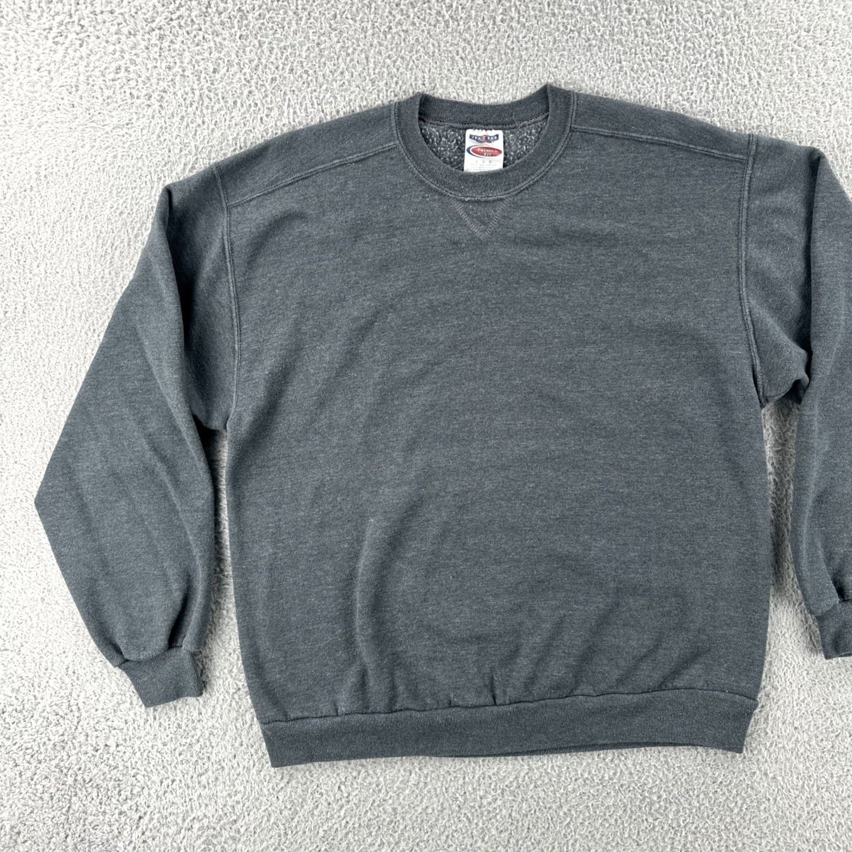 Jerzees VINTAGE Jerzees Premium Fit Adult L Solid Gray Crew Neck Boxy Sweatshirt Y2K 90s Unisex Mens Womens Shirt Hoodie? Size US L / EU 52-54 / 3 - 3 Thumbnail