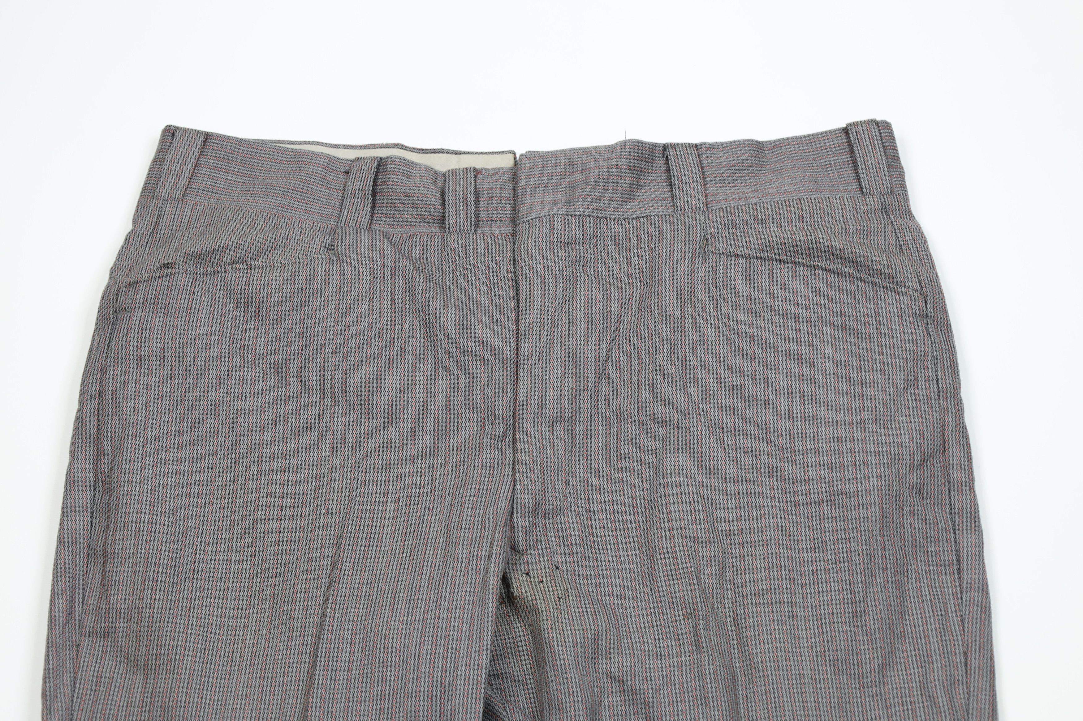 Vintage Vintage 60s 70s Streetwear Wool Geometric Bell Bottoms Pants Size US 38 / EU 54 - 2 Thumbnail