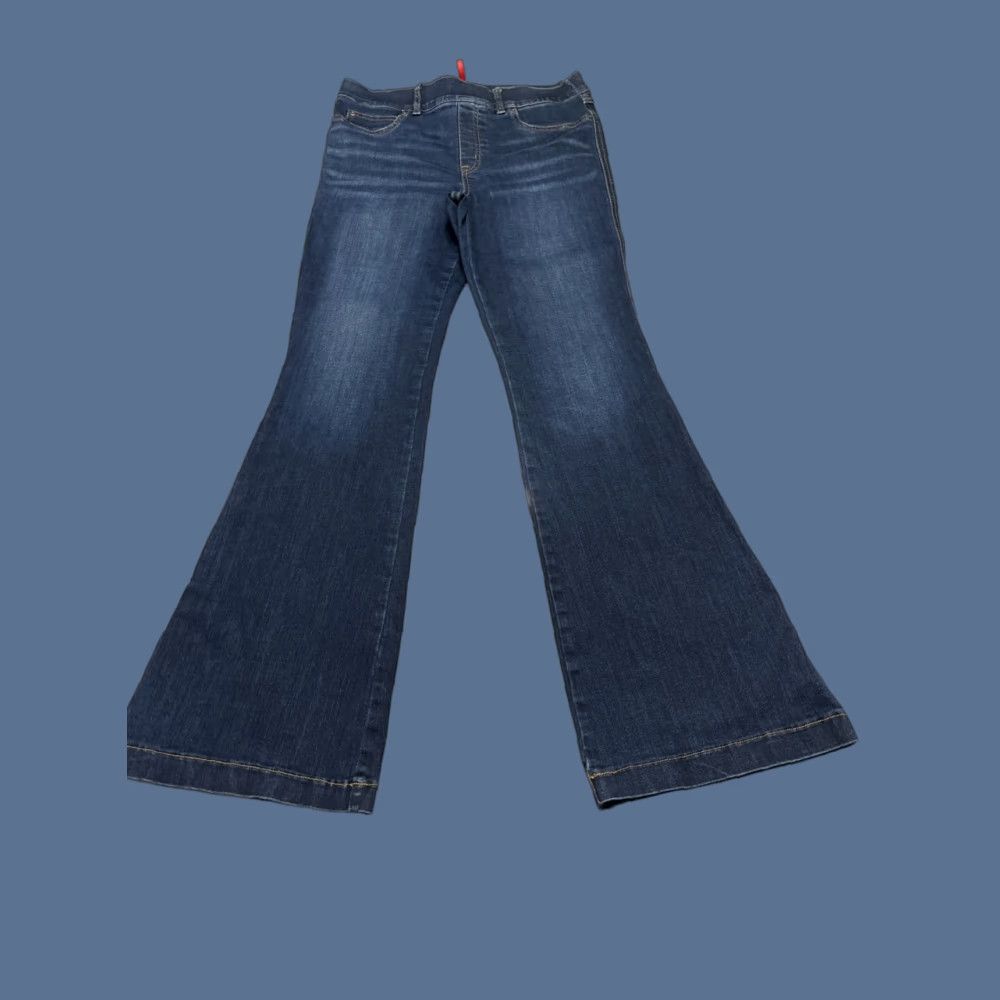 Spanx Spanx Women's Kick Flare Jeans Size L Blue Stretch Pull-On Denim Jeans Regular Women Wide-Leg Stretch Denim Size 36" / US 14 / IT 50 - 1 Thumbnail