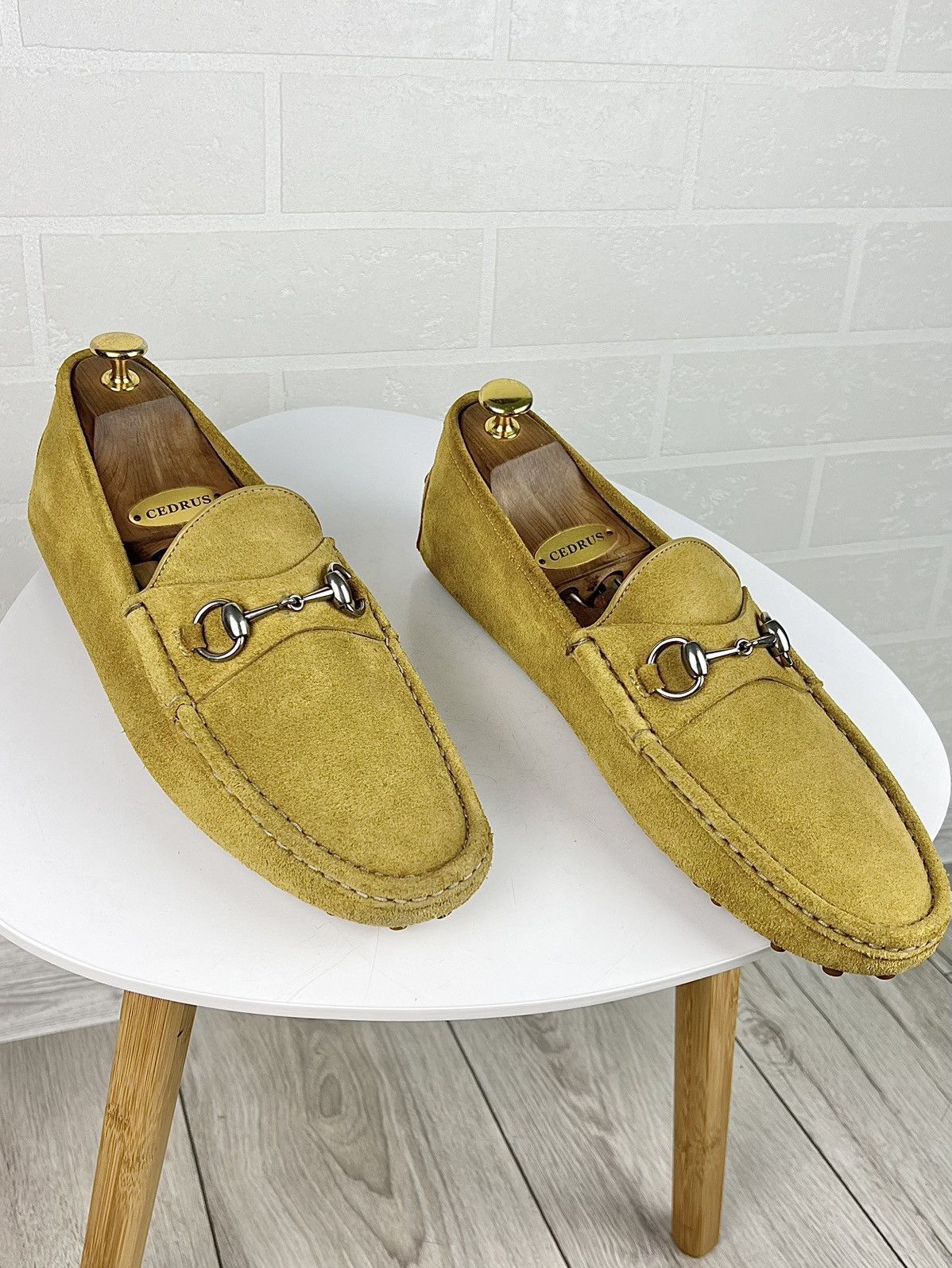 Gucci GUCCI Loafers Suede Moccasins Shoes HORSEBIT Buckle Yellow Size US 9.5 / EU 42-43 - 2 Thumbnail