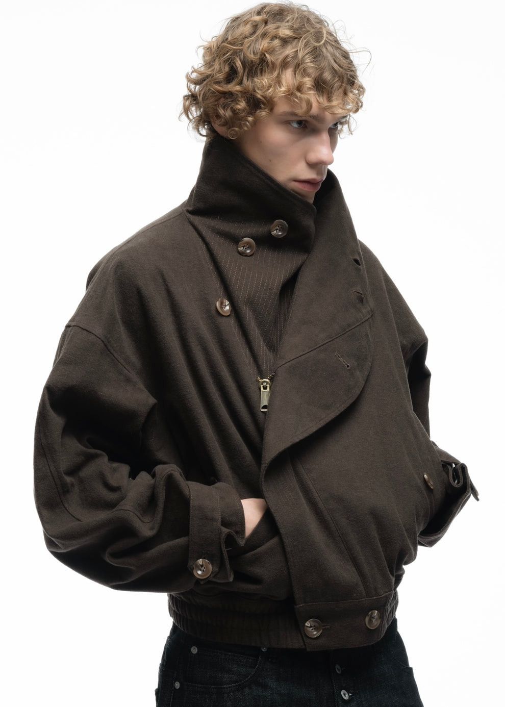 No Faith Studios No faith studios dark brown moleskin jacket Size US M / EU 48-50 / 2 - 2 Thumbnail