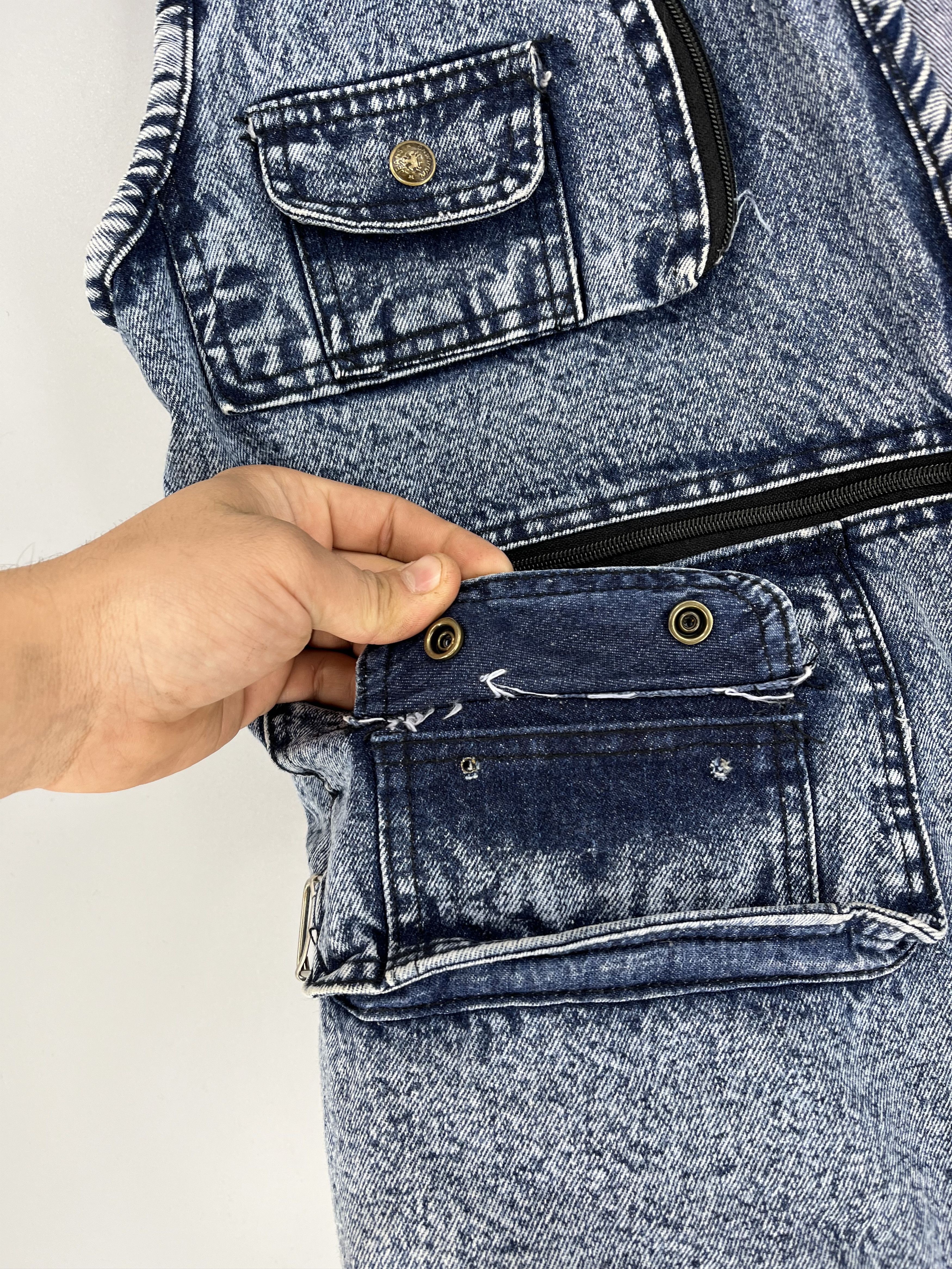 Marlboro Marlboro Classics Vintage Washed Multi-Pocket Denim Vest Size US M / EU 48-50 / 2 - 9 Thumbnail