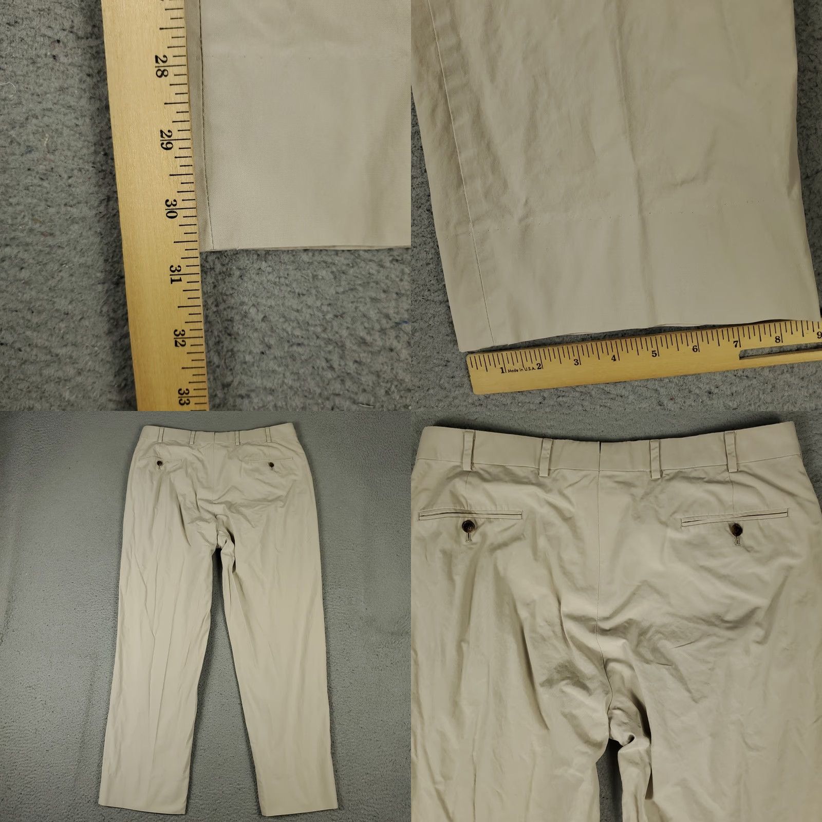 Brooks Brothers Brooks Brothers Pants Mens 38x30 Beige Chino Flat Front Regular Straight Sit Size US 38 / EU 54 - 8 Thumbnail