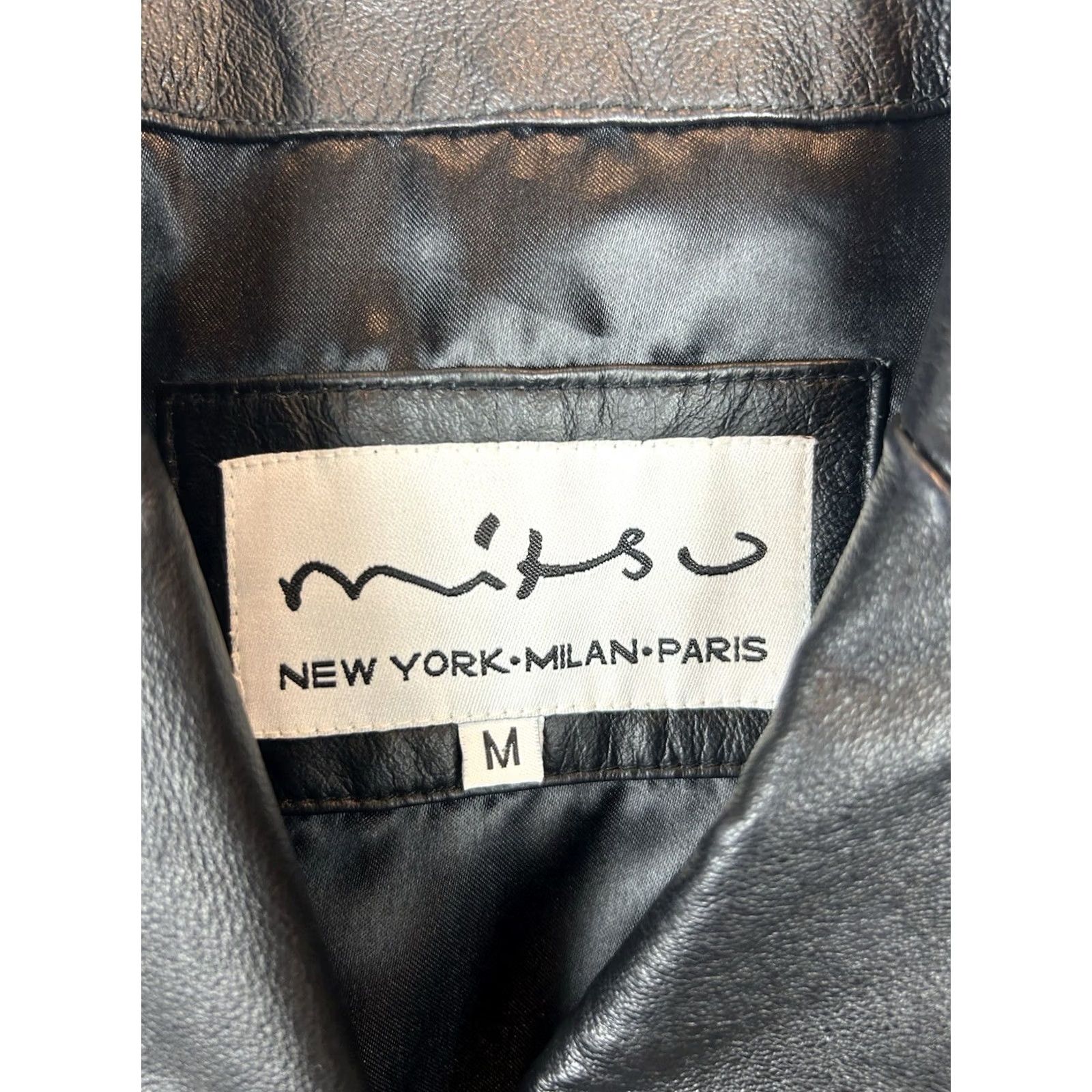 Vintage Leather Jacket Womens Medium Black 3 Button Coat Old Money Quiet Luxury Size M / US 6-8 / IT 42-44 - 3 Thumbnail