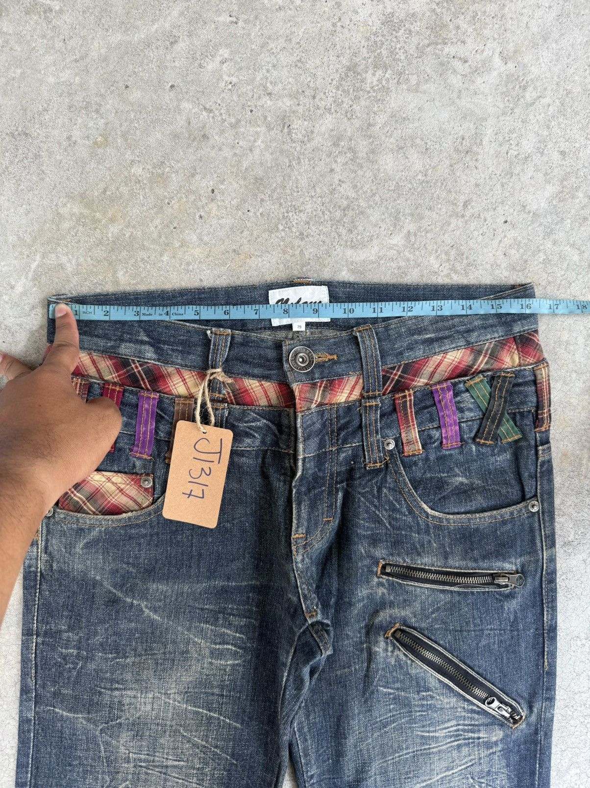 Hysteric Glamour Japanese Nylaus Double Waist Distressed Jeans Size US 32 / EU 48 - 22 Thumbnail