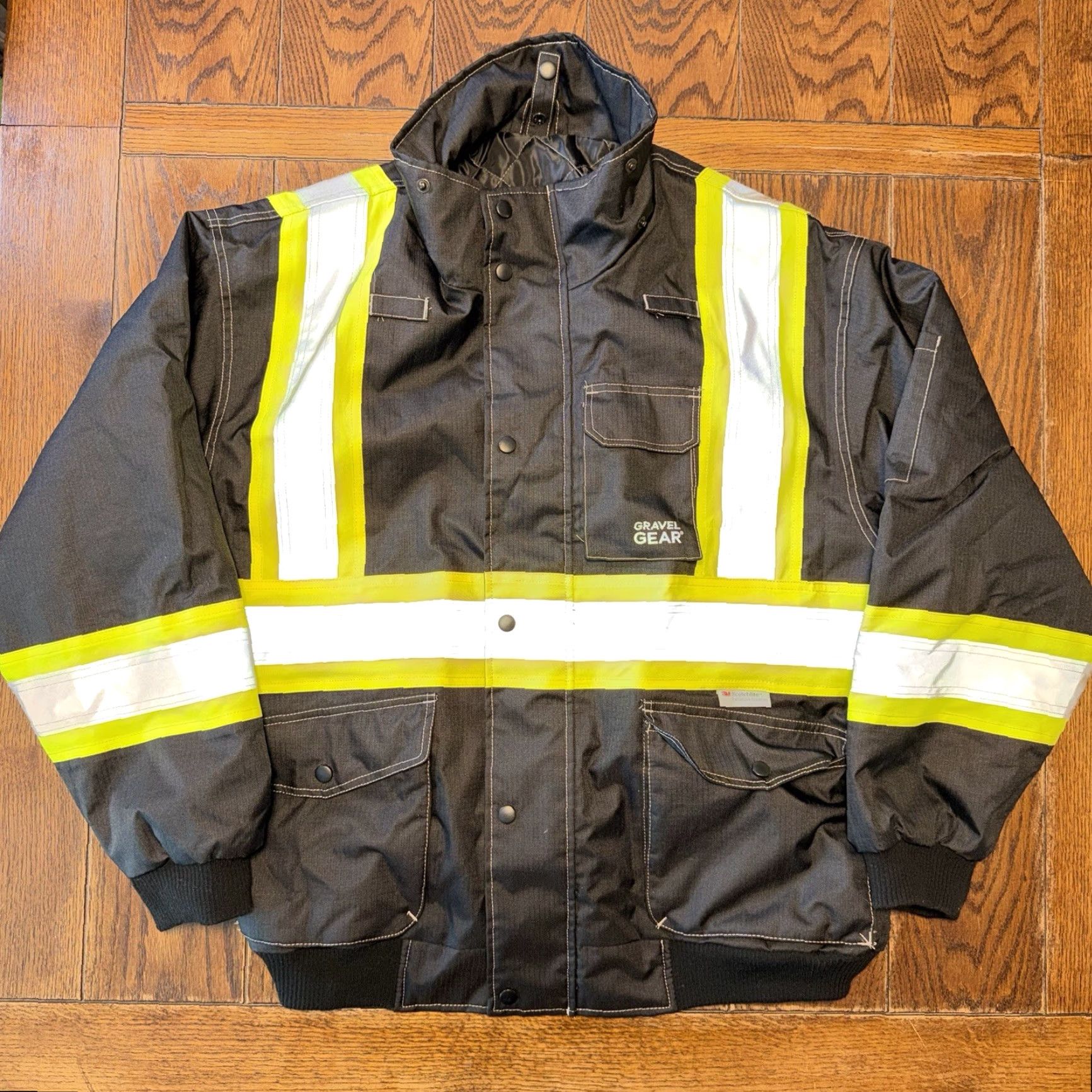 Vintage VINTAGE Gravel Gear Mens XL High-Visibility Bomber Jacket Reflective 3M Outer Only Size US XL / EU 56 / 4 - 2 Thumbnail