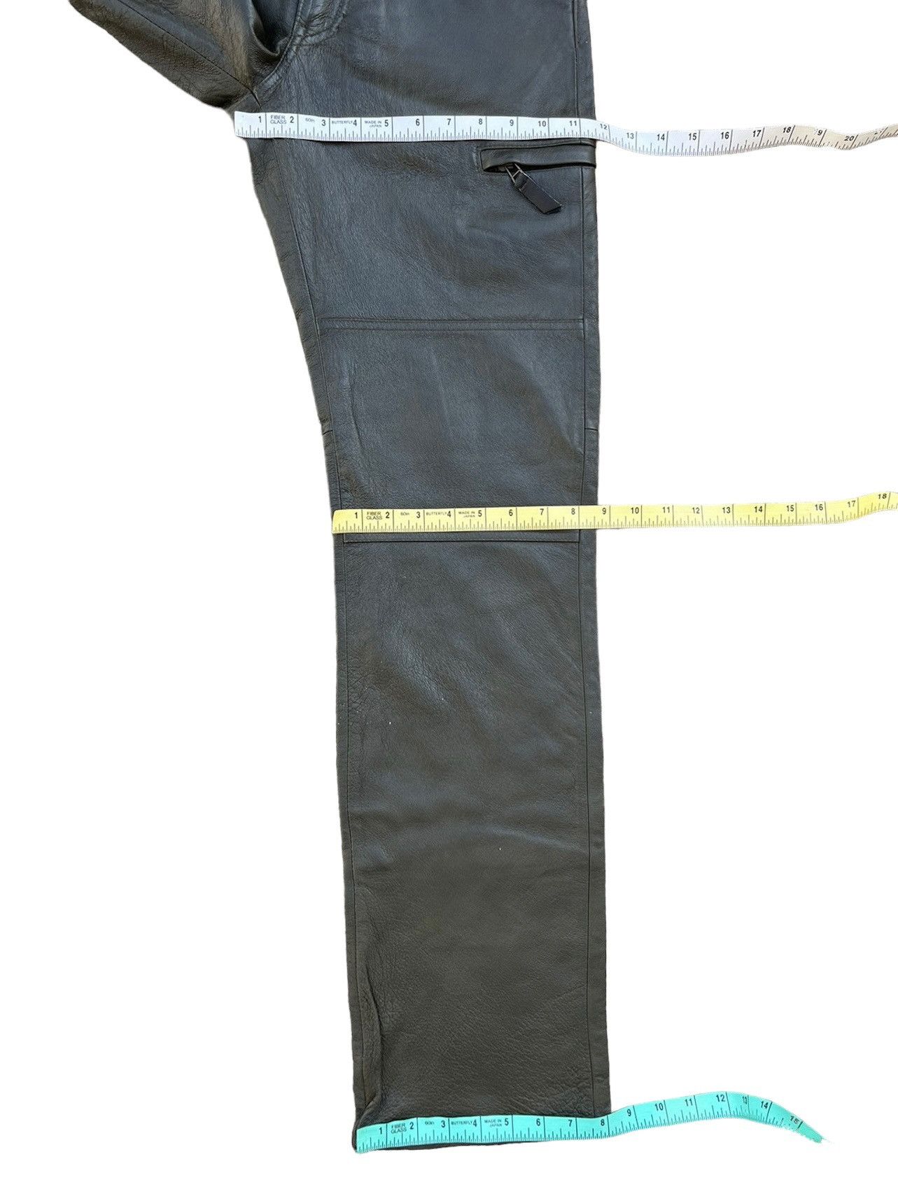 Leather PPFM Dark Green Leather Pant Size US 29 - 4 Thumbnail