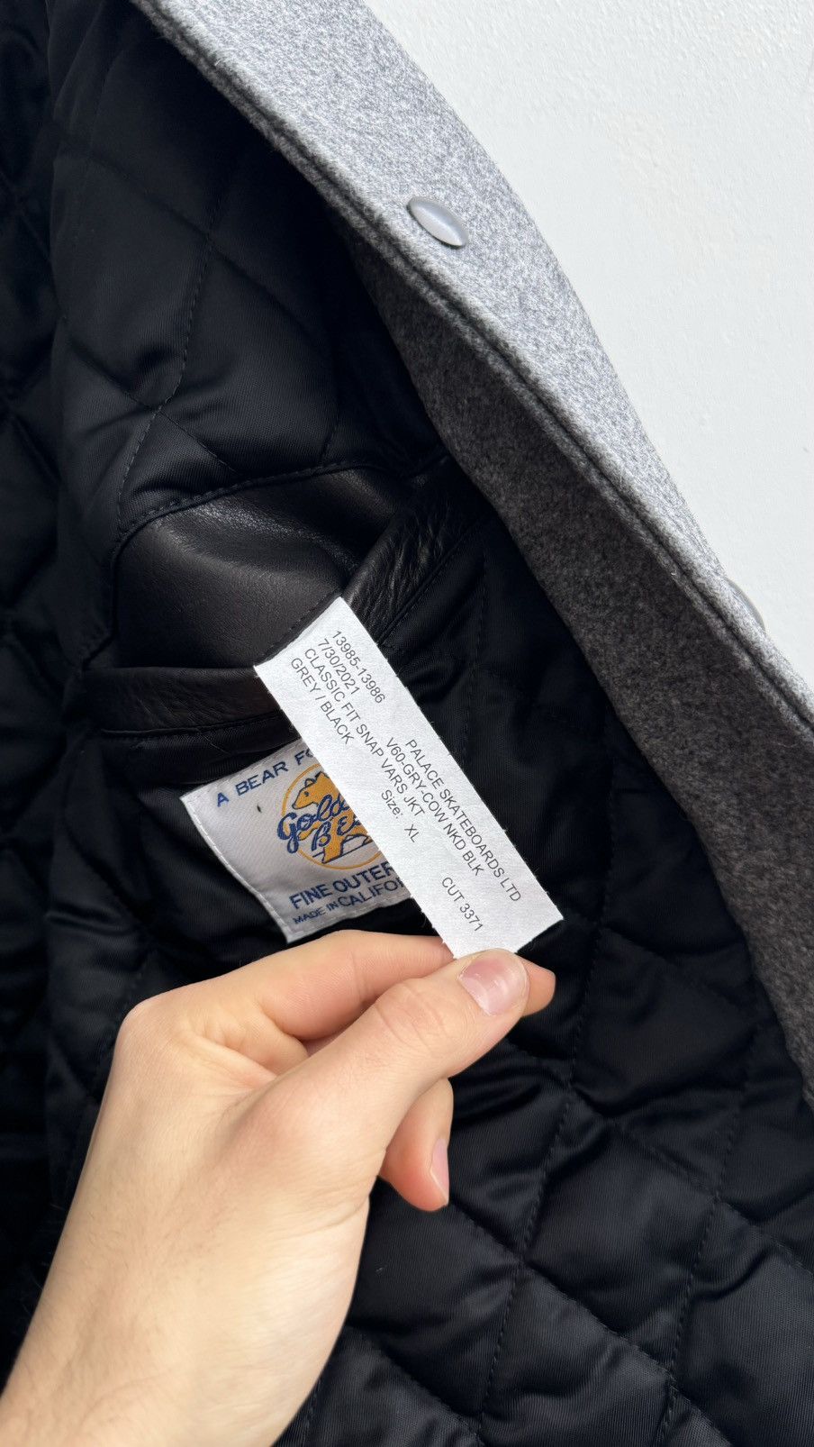 Palace Palace x Stella Artois Wool Stadium Jacket In Grey & Black Size US XL / EU 56 / 4 - 15 Thumbnail