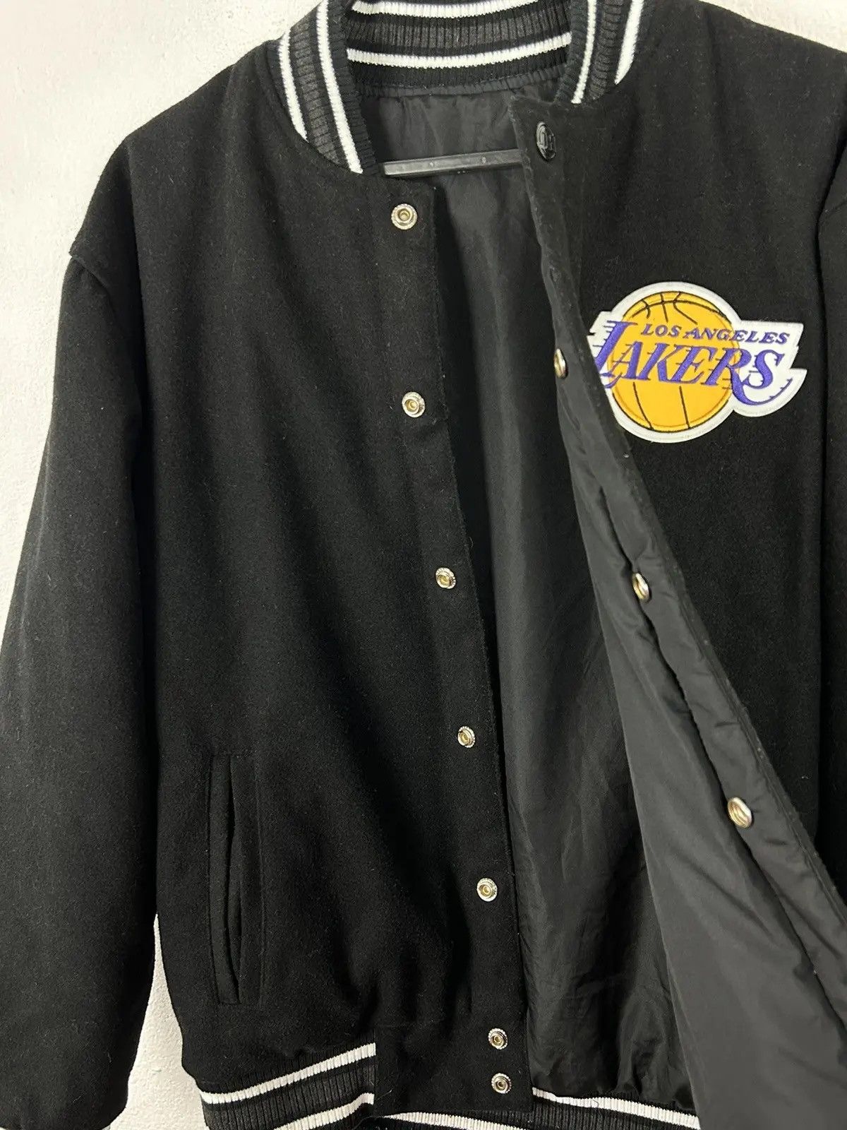JH Design Vintage JH Design L.A. Lakers NBA Wool Reversible Jacket Size US S / EU 44-46 / 1 - 9 Thumbnail