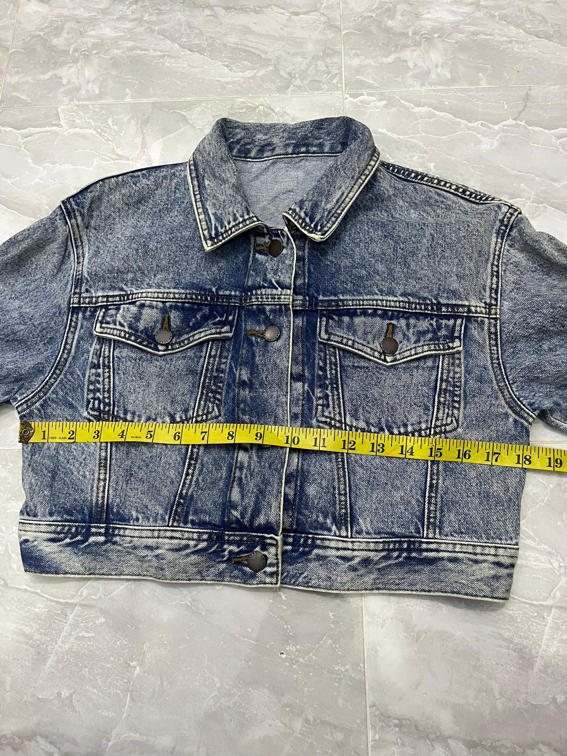 GU GU Cropped Denim Jacket Acid Wash Japan Size S / US 4 / IT 40 - 13 Thumbnail