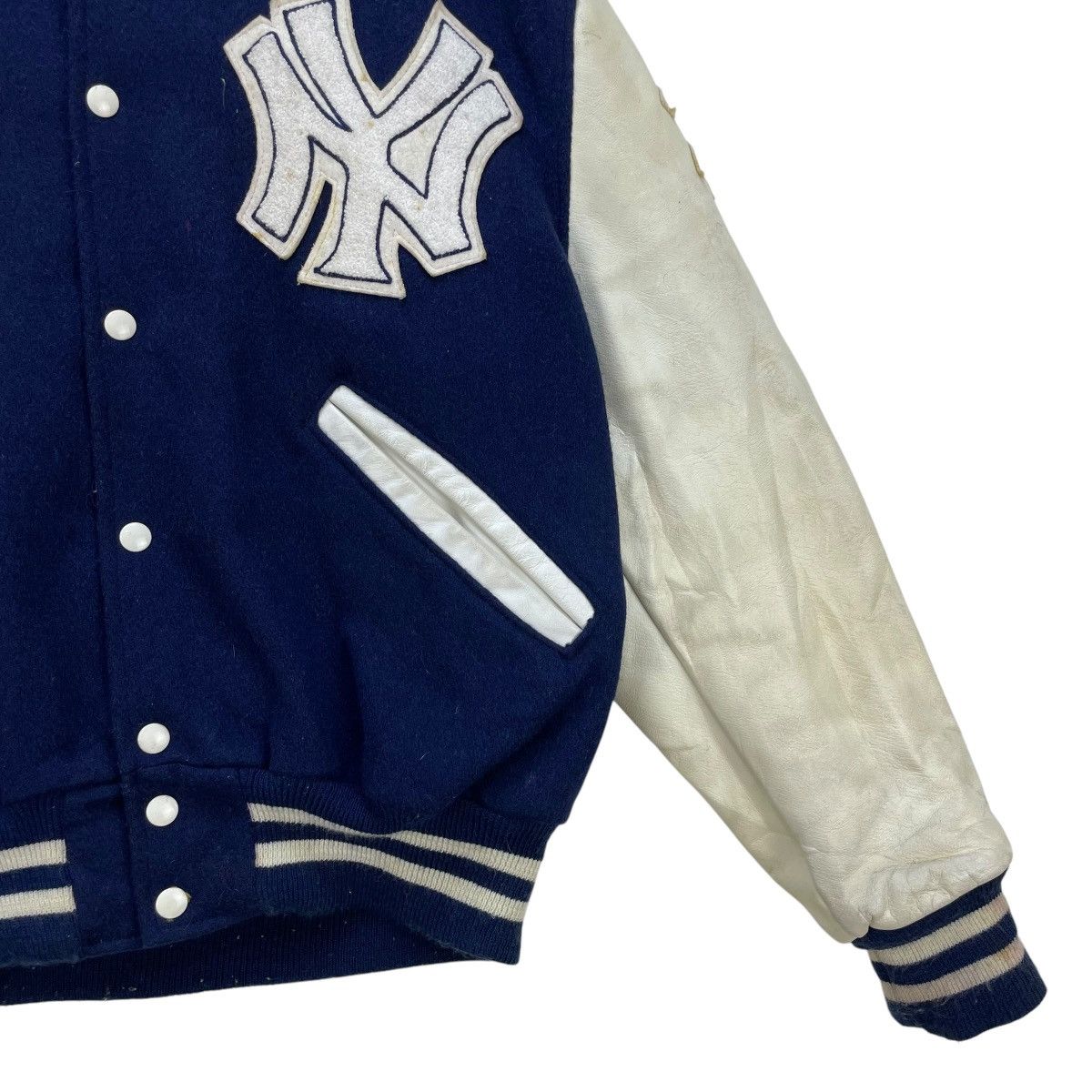 Delong × MLB × Starter 💥Vintage Delong Mlb New York Yankees Varsity Letterman Size US M / EU 48-50 / 2 - 5 Thumbnail