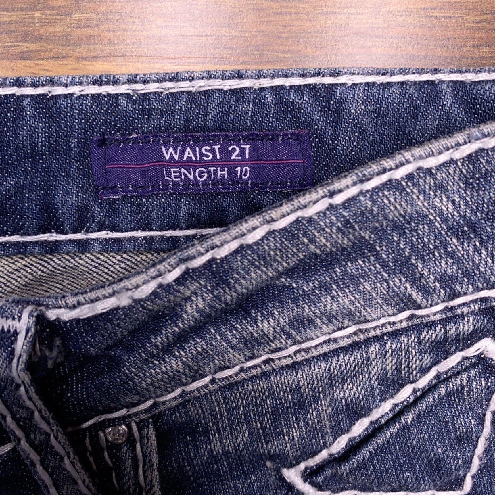 Vintage Vigoss Bermuda Shorts 27 Denim Stretch Cuffed New York Size 27" / US 4 / IT 40 - 5 Thumbnail