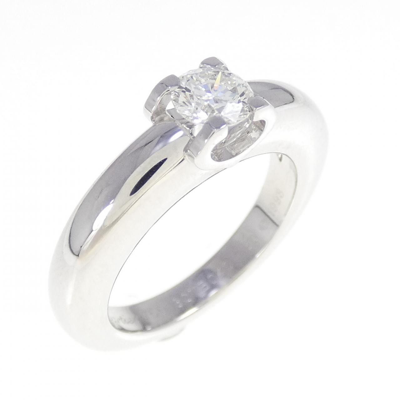 Cartier Cartier C Setting 750 White Gold Diamond Ring Size 9.5 Precious Metal Ring DUTY FREE for USA