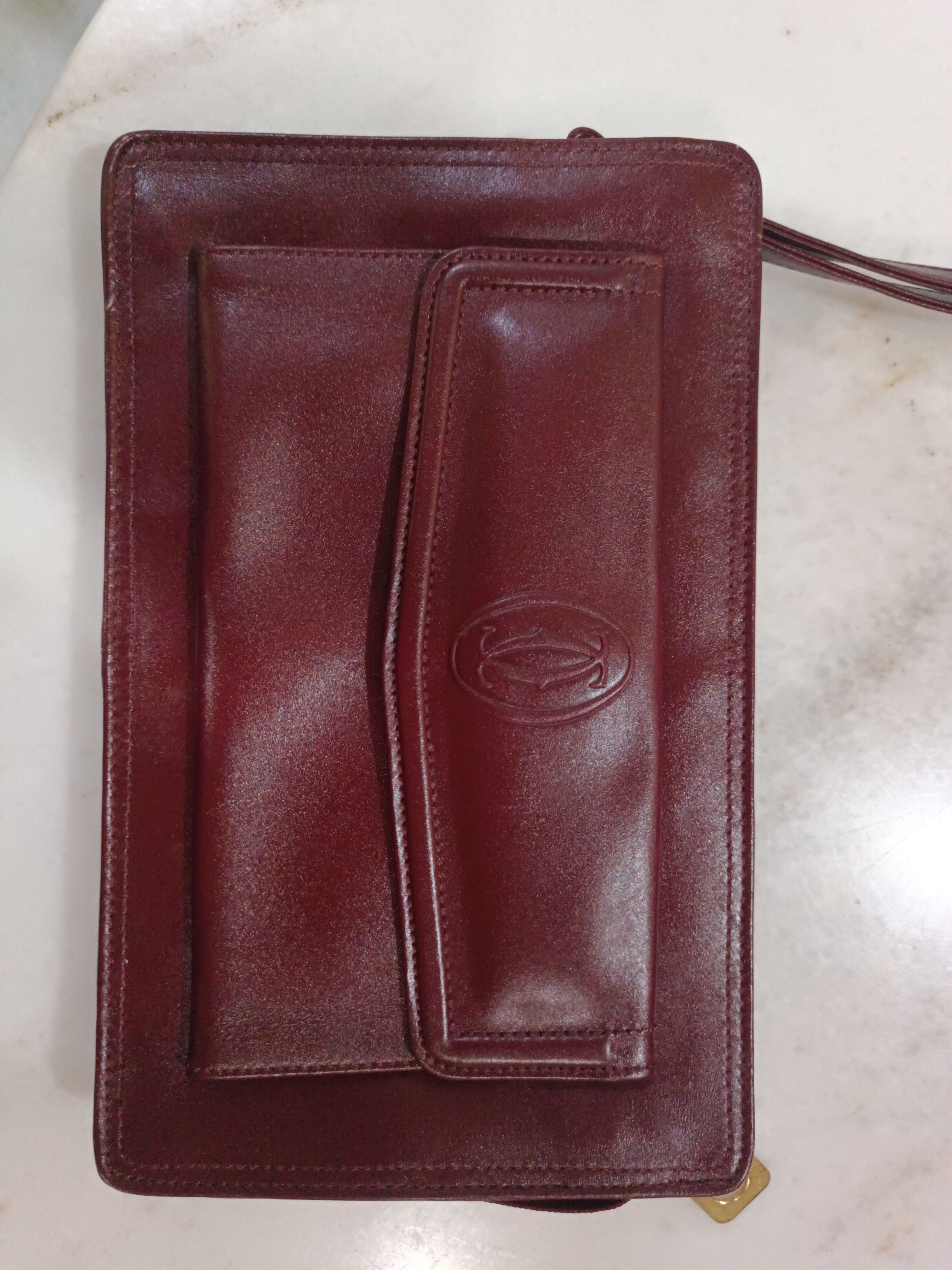 Cartier Vintage Cartier Clutch Bag Burgundy colour Size ONE SIZE - 1 Thumbnail
