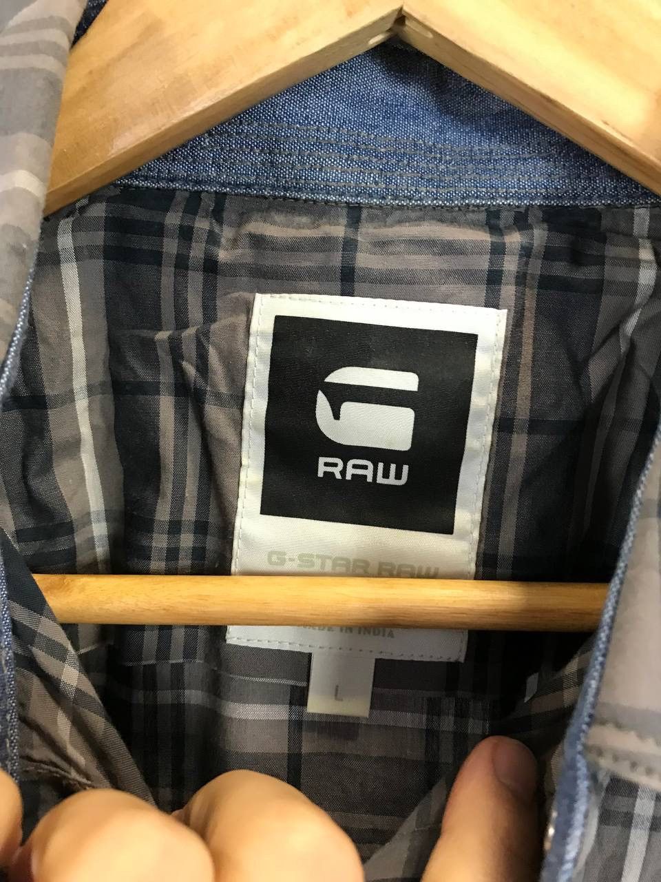 G-Star G Star Raw Denim flannel shirt Size US L / EU 52-54 / 3 - 4 Thumbnail