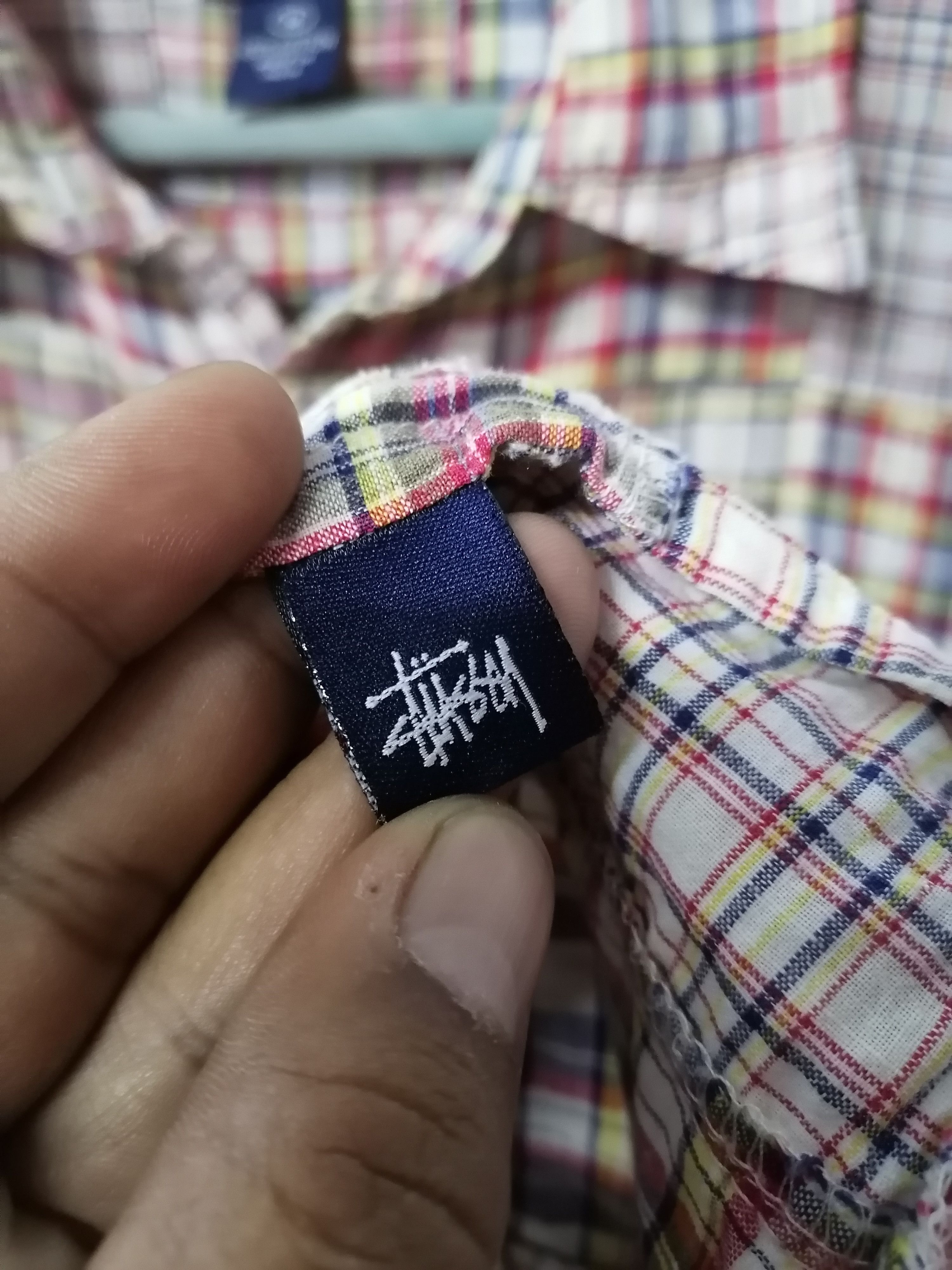 Vintage Vintage 90s Stussy Tartan Plaid Patchwork Button Up Shirt Size US M / EU 48-50 / 2 - 7 Thumbnail