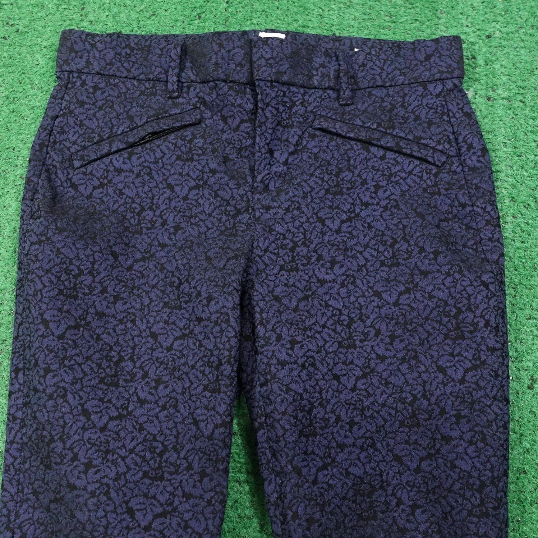 Gap Gap Womens Skinny Ankle Pants 0R Blue Floral Jacquard Dressy 29x27 Trousers Size 25" / US 0 / IT 36 - 2 Thumbnail