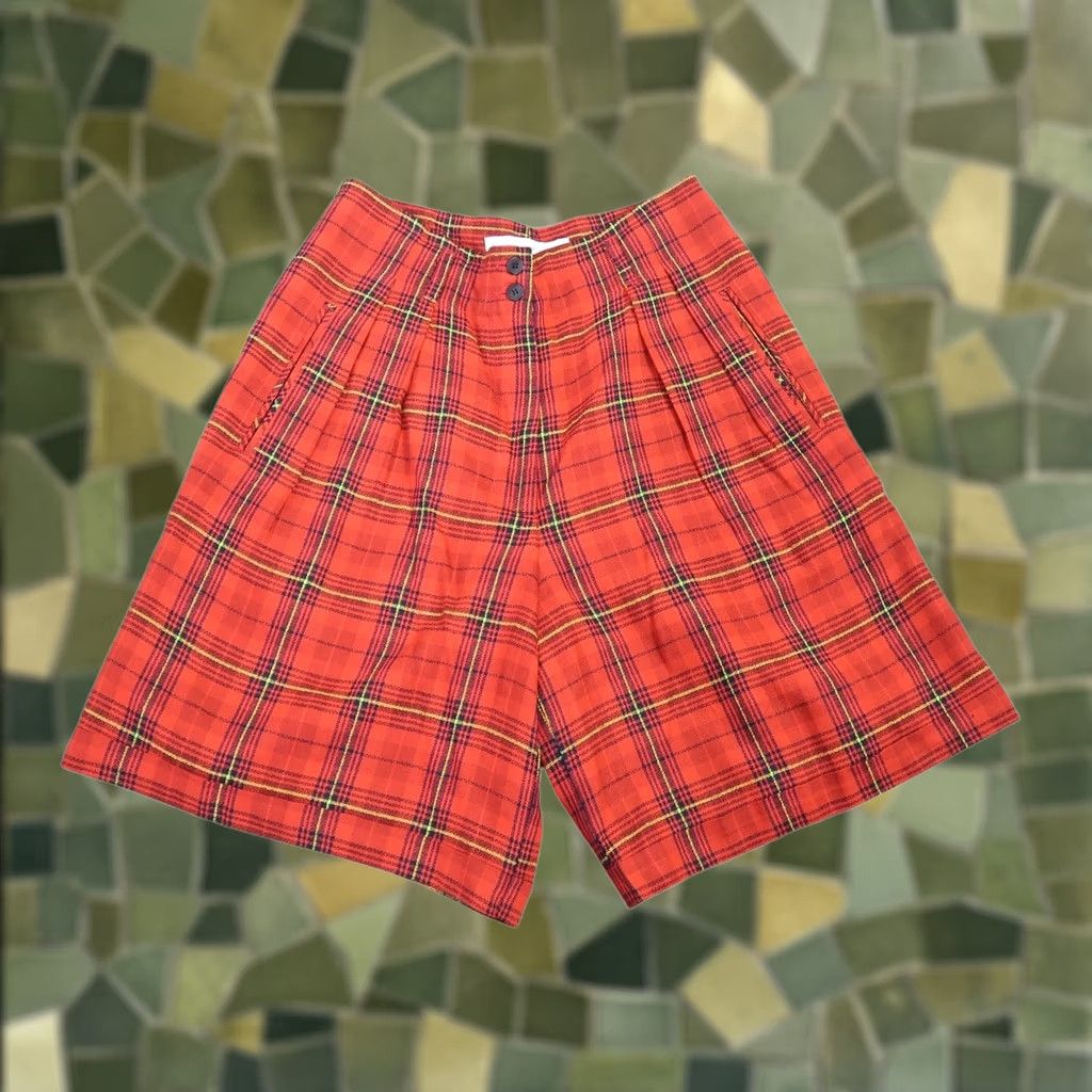 Vintage VINTAGE The Limited Plaid High Rise Trouser Shorts Women 12 Red Black 90s Inseam 8.5in Pattern Plaid Rise High Size 34" / US 12 / IT 48 - 1 Thumbnail