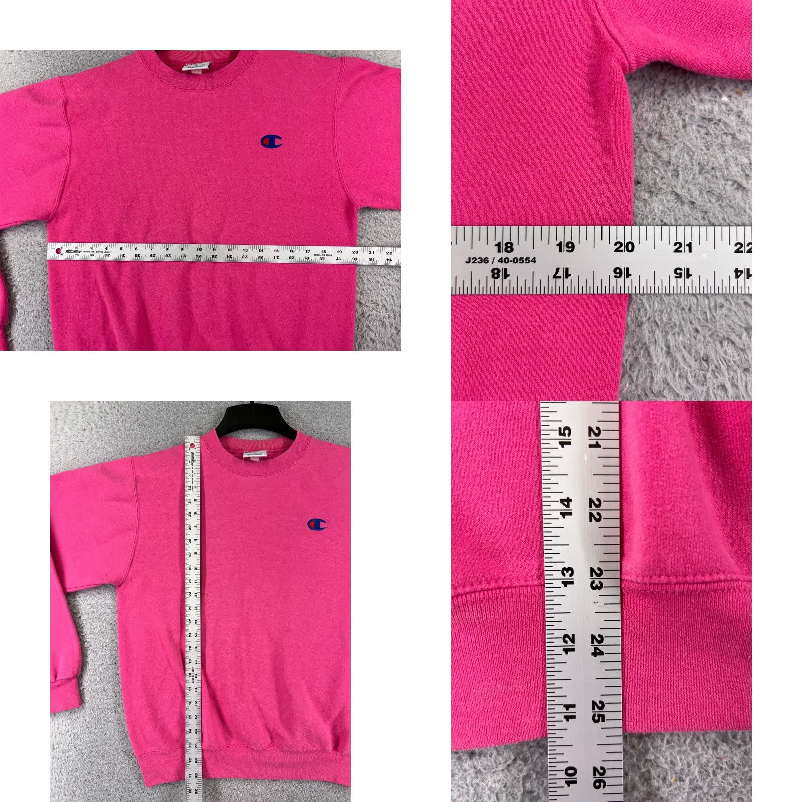 Champion Champion Sweatshirt Adult Small Pink Embroidered Long Sleeve Pullover Crew Neck Shirt Men Size US S / EU 44-46 / 1 - 8 Thumbnail