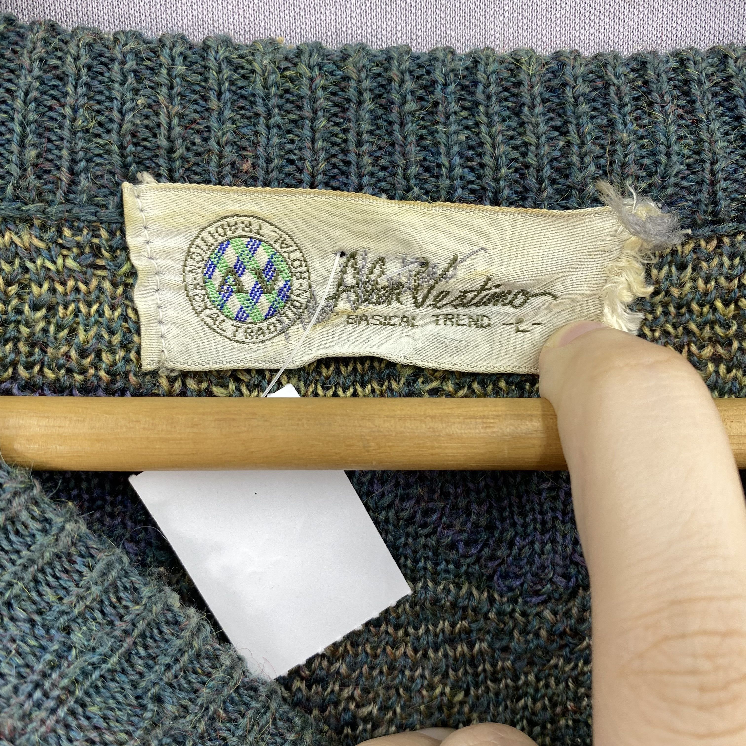 Vintage Vintage 90s Alen Vestino Textured Knit Sweatshirt Jumper Size US M / EU 48-50 / 2 - 5 Thumbnail