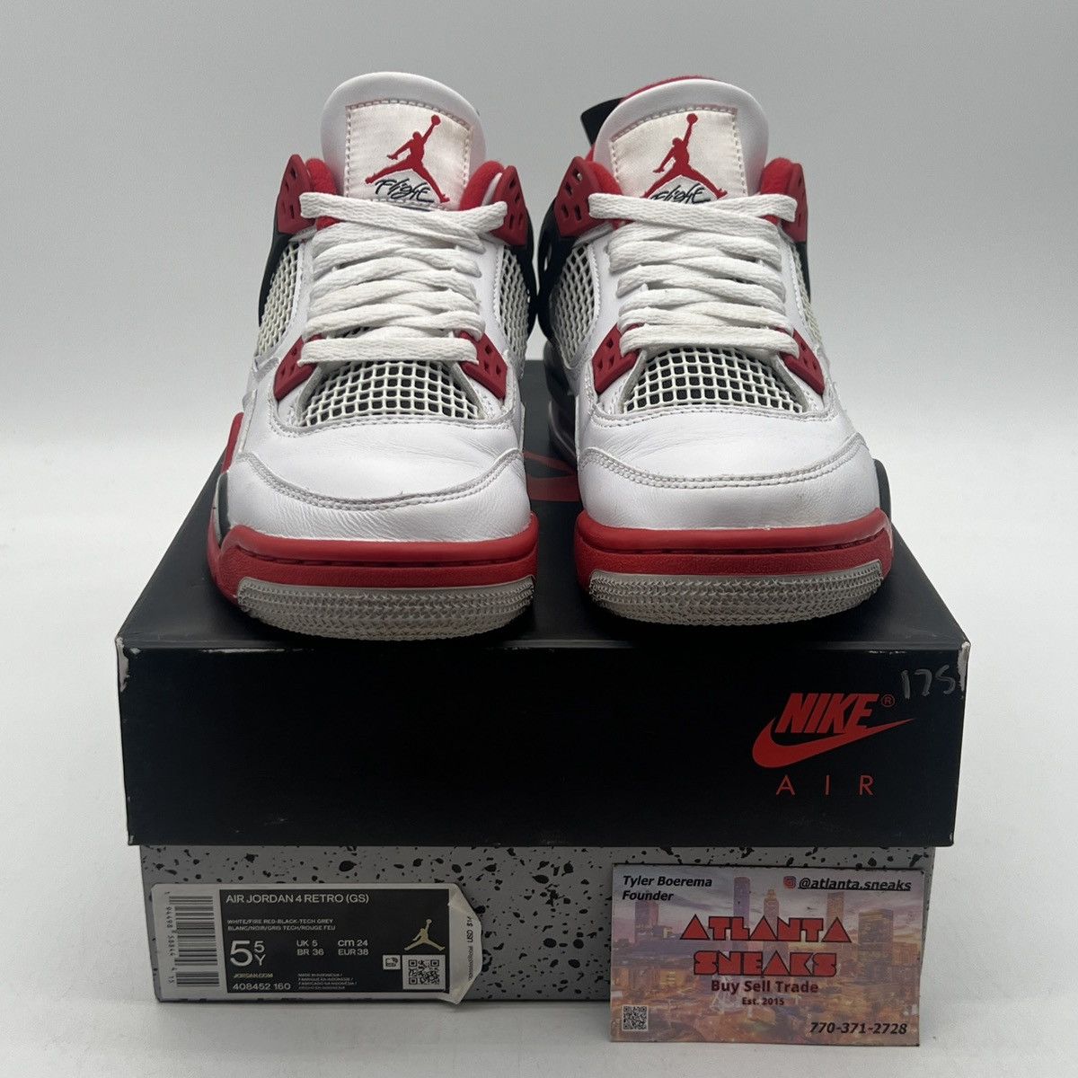 Jordan Brand Air Jordan 4 Fire Red Size US 5.5 / EU 38 - 2 Thumbnail