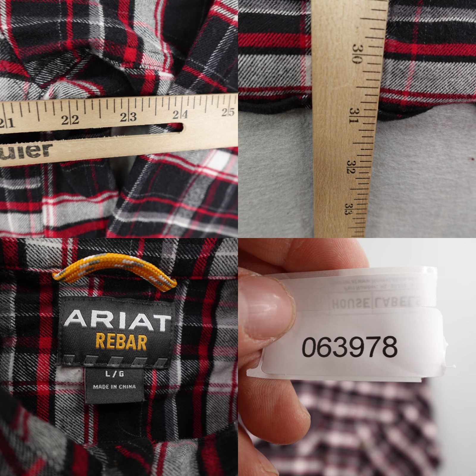Ariat Ariat Flannel Shirt Men Large Red Plaid Button-Up Western Cowboy Outdoor Work Size US L / EU 52-54 / 3 - 8 Thumbnail