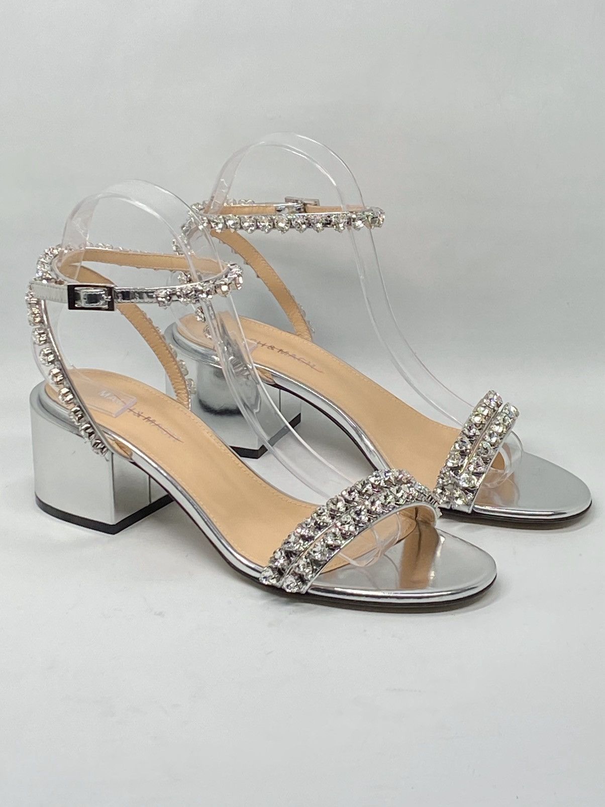 MACH & MACH Mach & Mach Audrey Embellished Leather Ankle Sandals size 38 Size US 8 / IT 38 - 6 Thumbnail