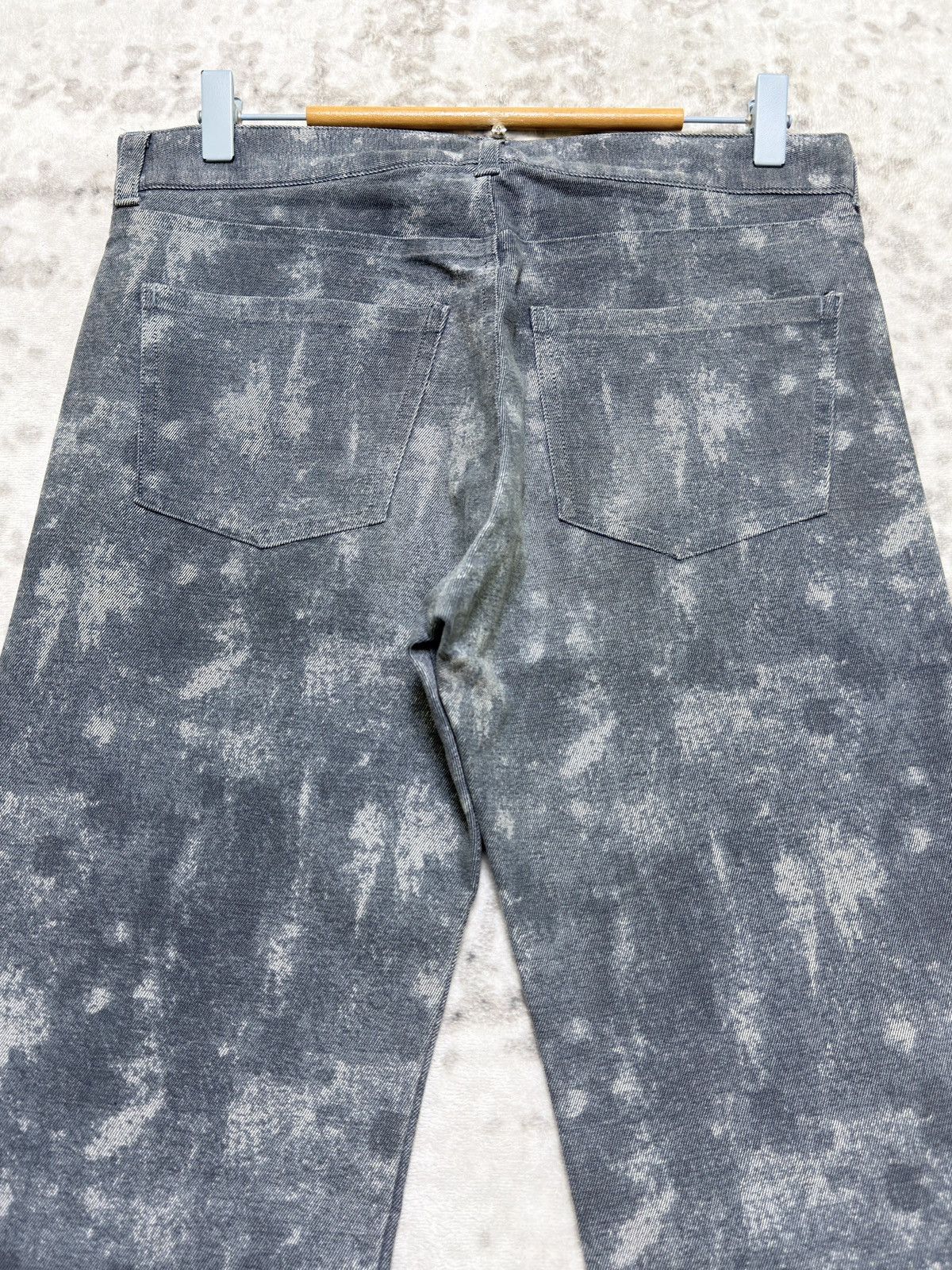 In The Attic Vintage In The Attic Acid Wash Mottled Straight Leg Jeans Size US 30 / EU 46 - 8 Thumbnail