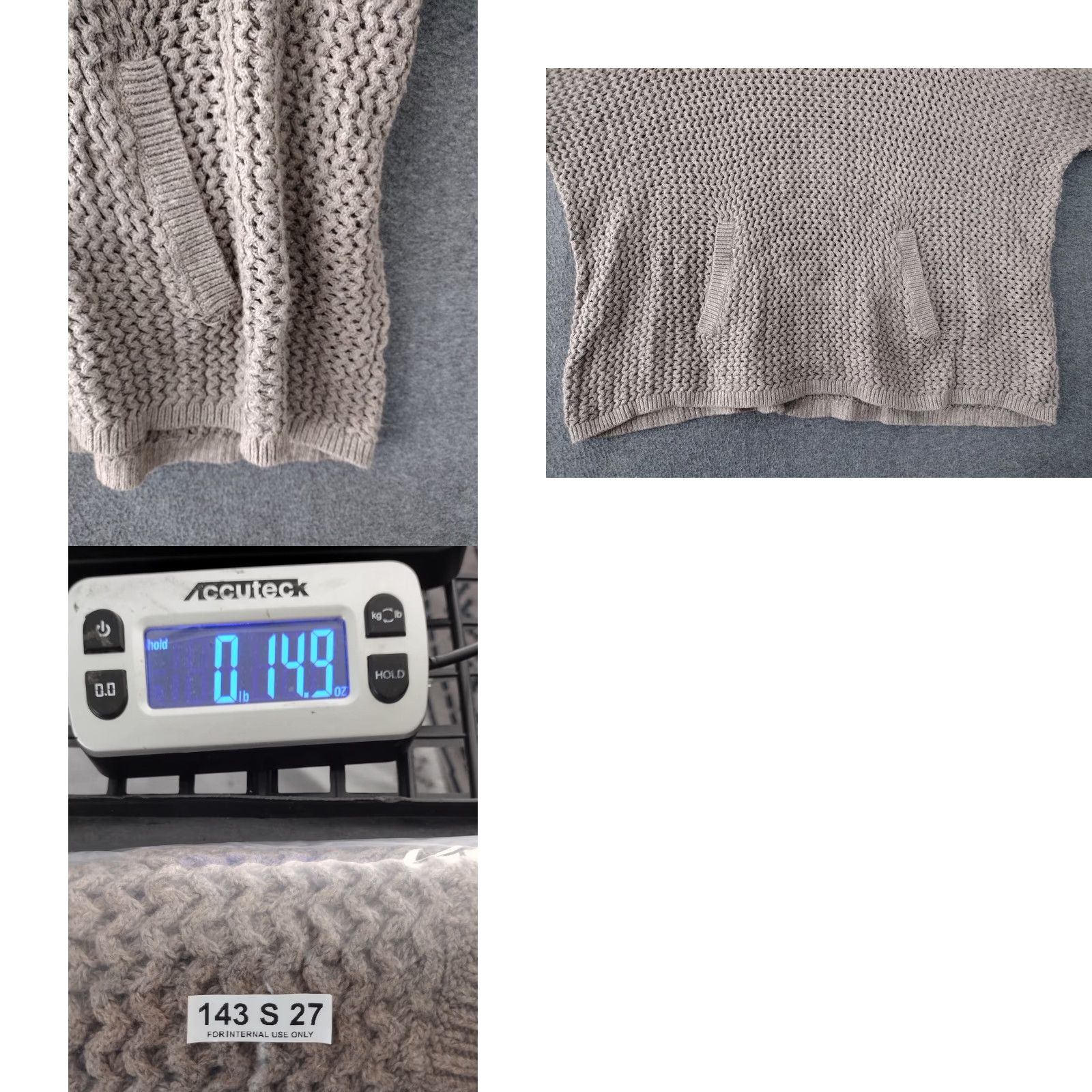 Loft LOFT Ann Taylor Beige Turtleneck Sweater Kangaroo Pocket Shirt Womens S Pullover Open-Knit Knit Solid Fall Winter Cozy Comfort Size S / US 4 / IT 40 - 8 Thumbnail