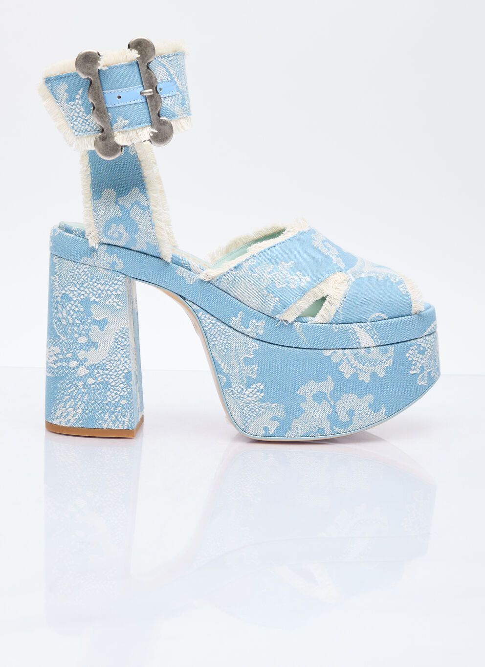 image of Vivienne Westwood Olde London Platform Sandals in Blue, Women's (Size 10)