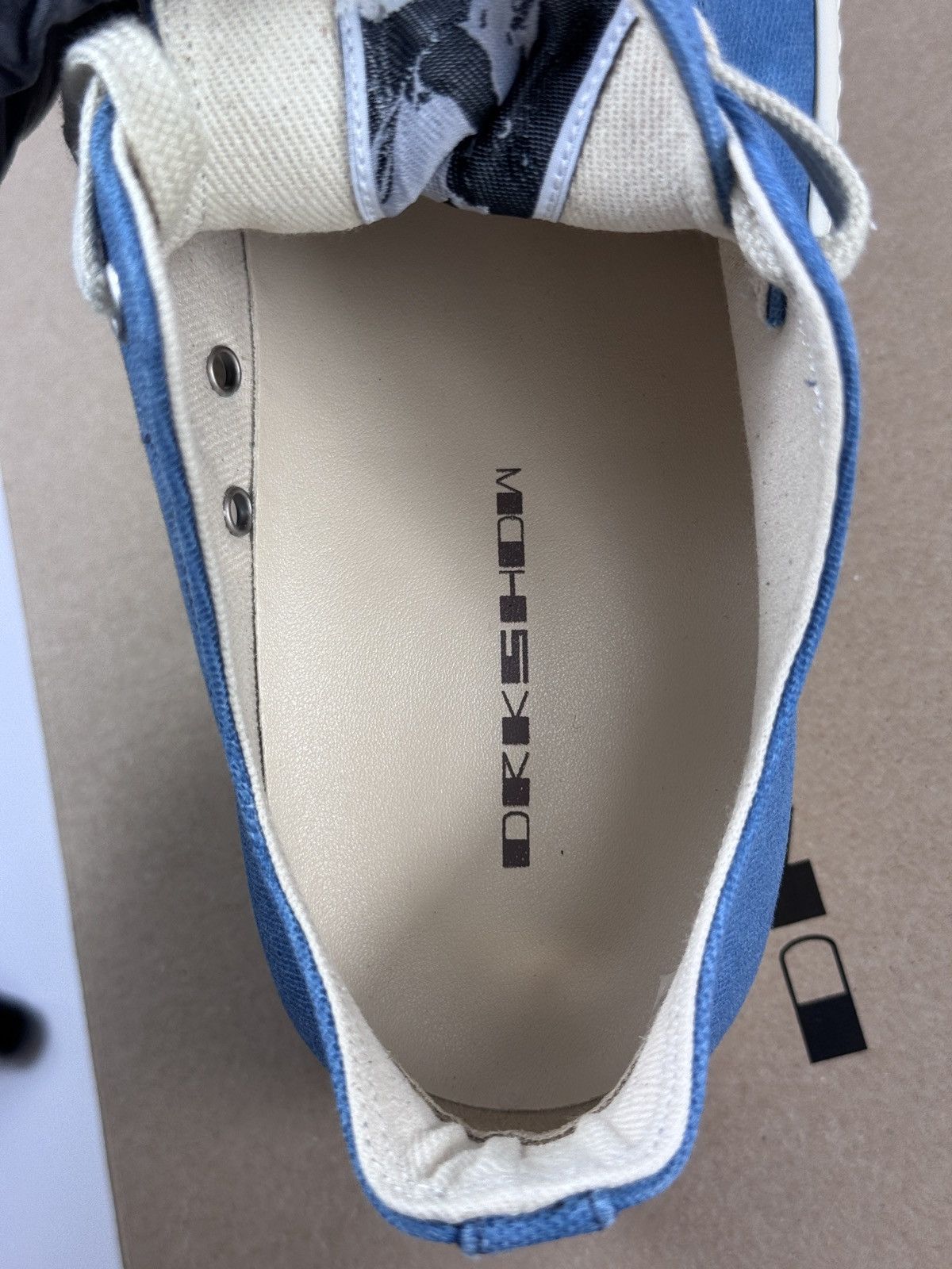 Rick Owens Drkshdw TOOTHPASTE BLUE CANVAS SNEAKERS Size US 10 / EU 43 - 11 Thumbnail