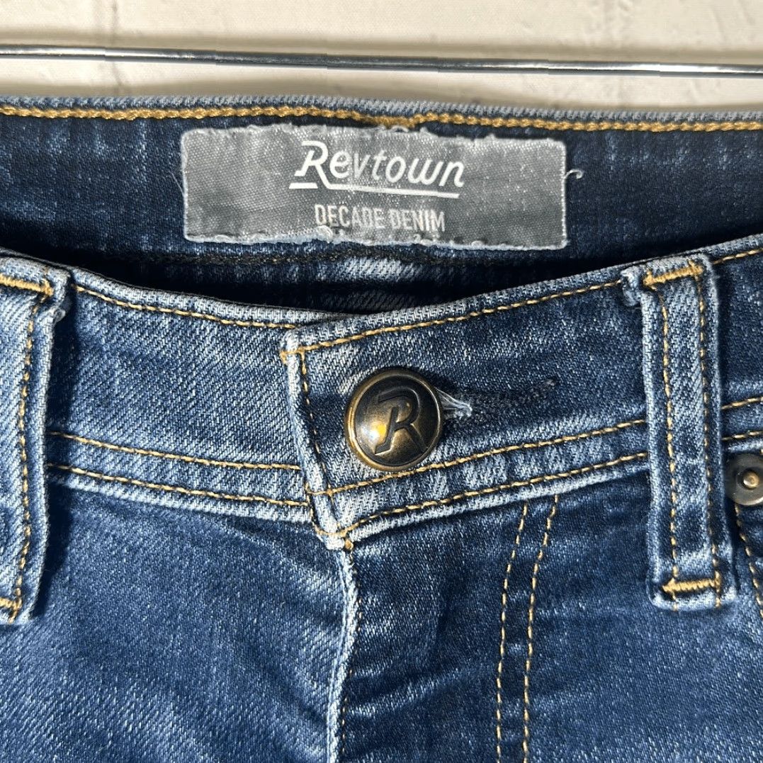 Denime VINTAGE Revtown Jeans Taper Men’s W33 x L33 Stretch Blue Medium Wash Denim Mens Jeans Tapered 33 Inseam Blues Size US 33 - 3 Thumbnail