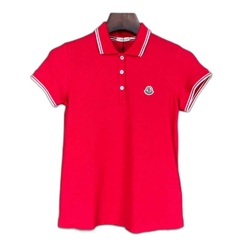 Moncler Moncler Embroidered Logo Red Polo Shirt Size XS / US 0-2 / IT 36-38 - 1 Thumbnail