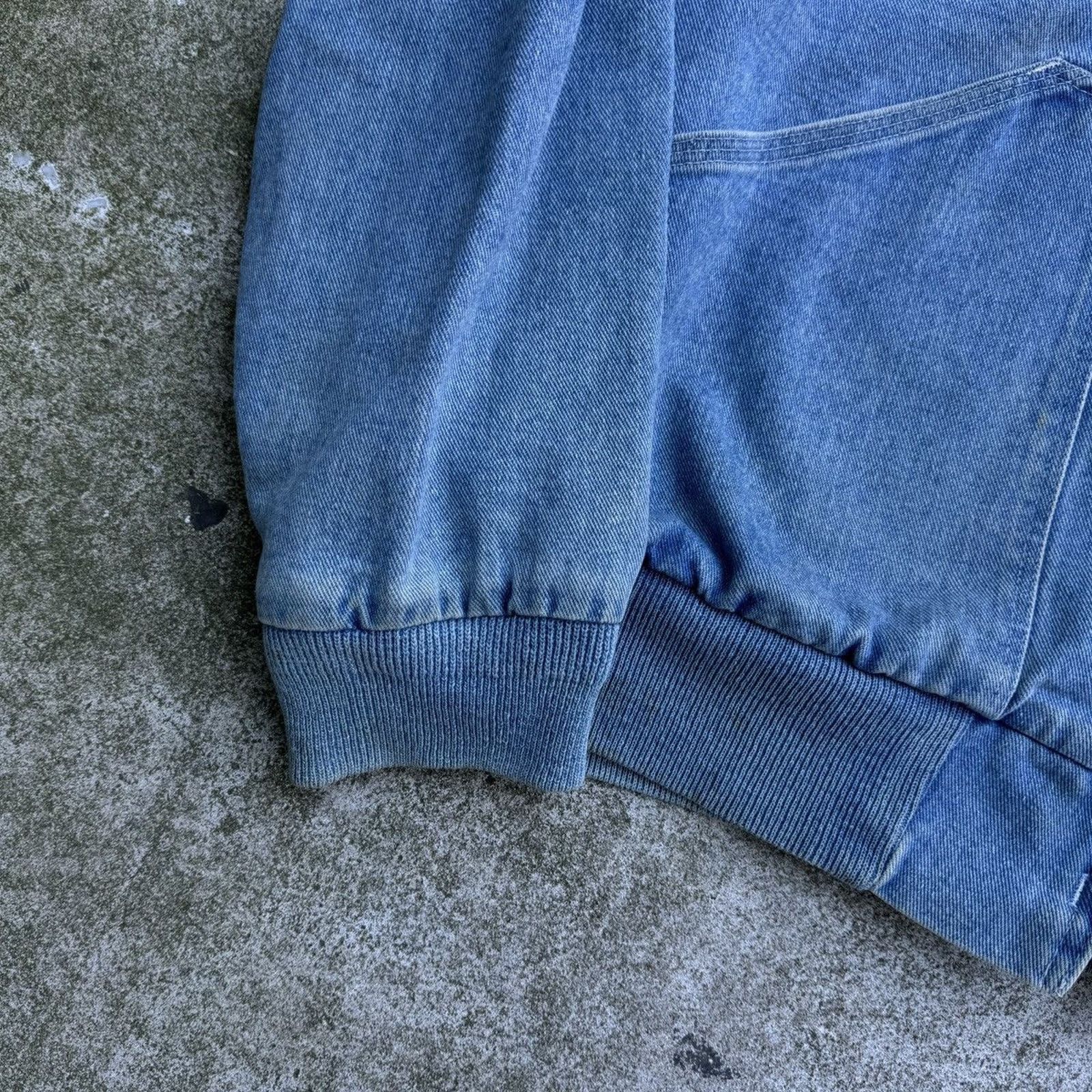 Vintage 90s Thermal Lined Denim Zip Up Work Jacket ERD Grunge Faded Size US L / EU 52-54 / 3 - 6 Thumbnail