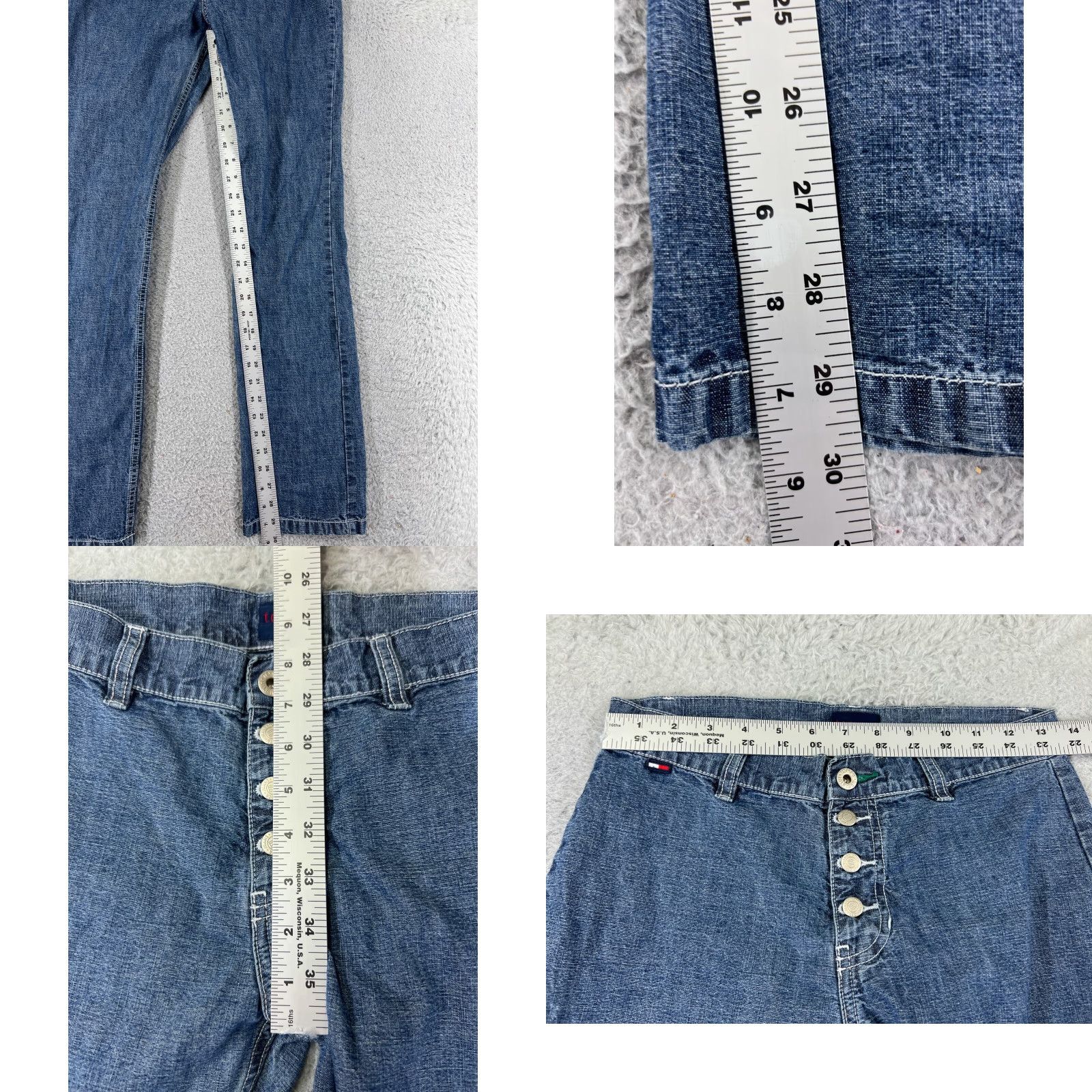 Tommy Hilfiger Tommy Hilfiger Jeans Womens 5 Blue Denim Straight Leg Button Fly 5-Pocket Design Inseam 30 in Cotton Size 27" / US 4 / IT 40 - 8 Thumbnail