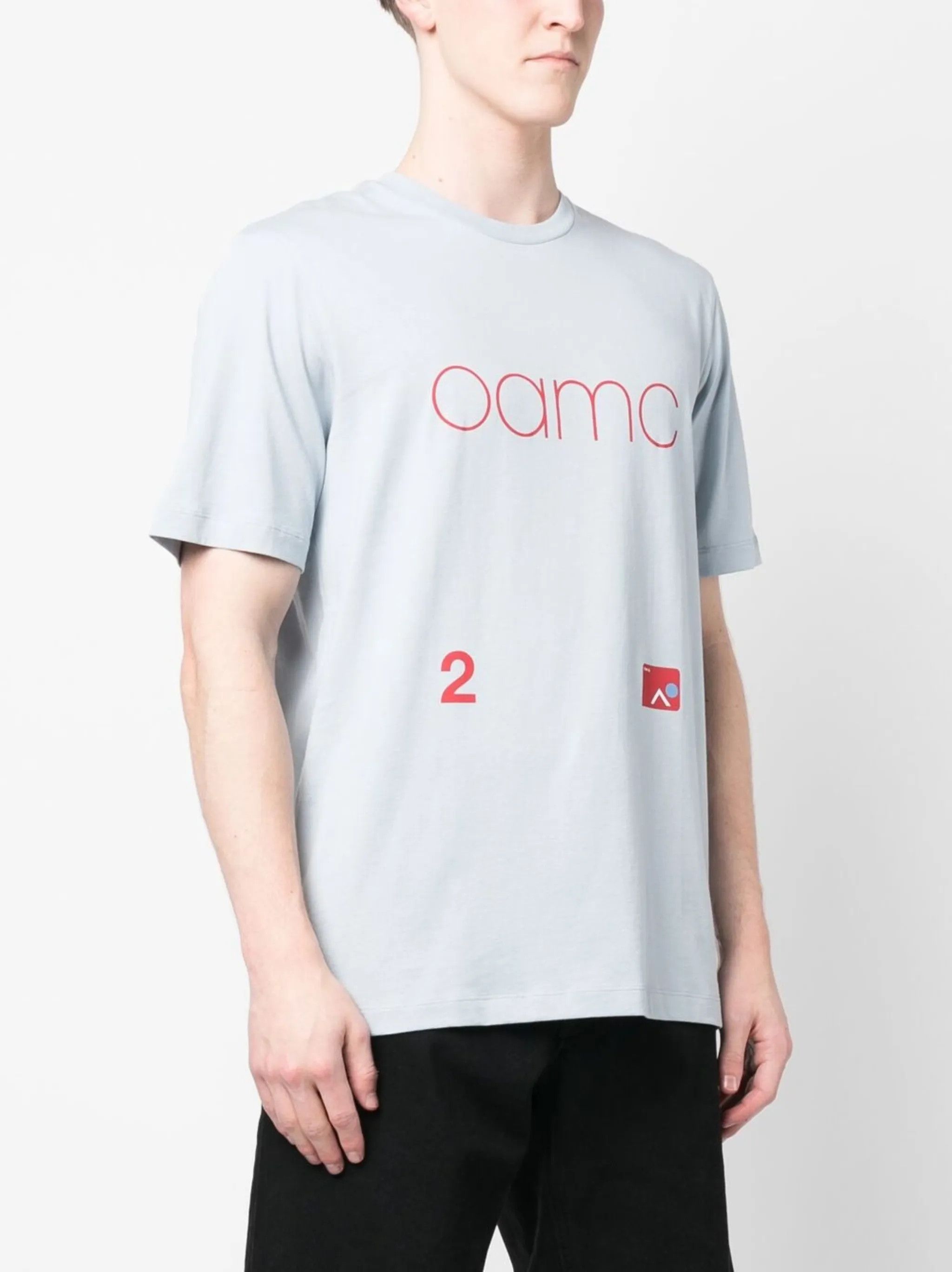OAMC o1y0225 Logo Crewneck T-Shirt in Sky Blue Size US S / EU 44-46 / 1 - 3 Thumbnail