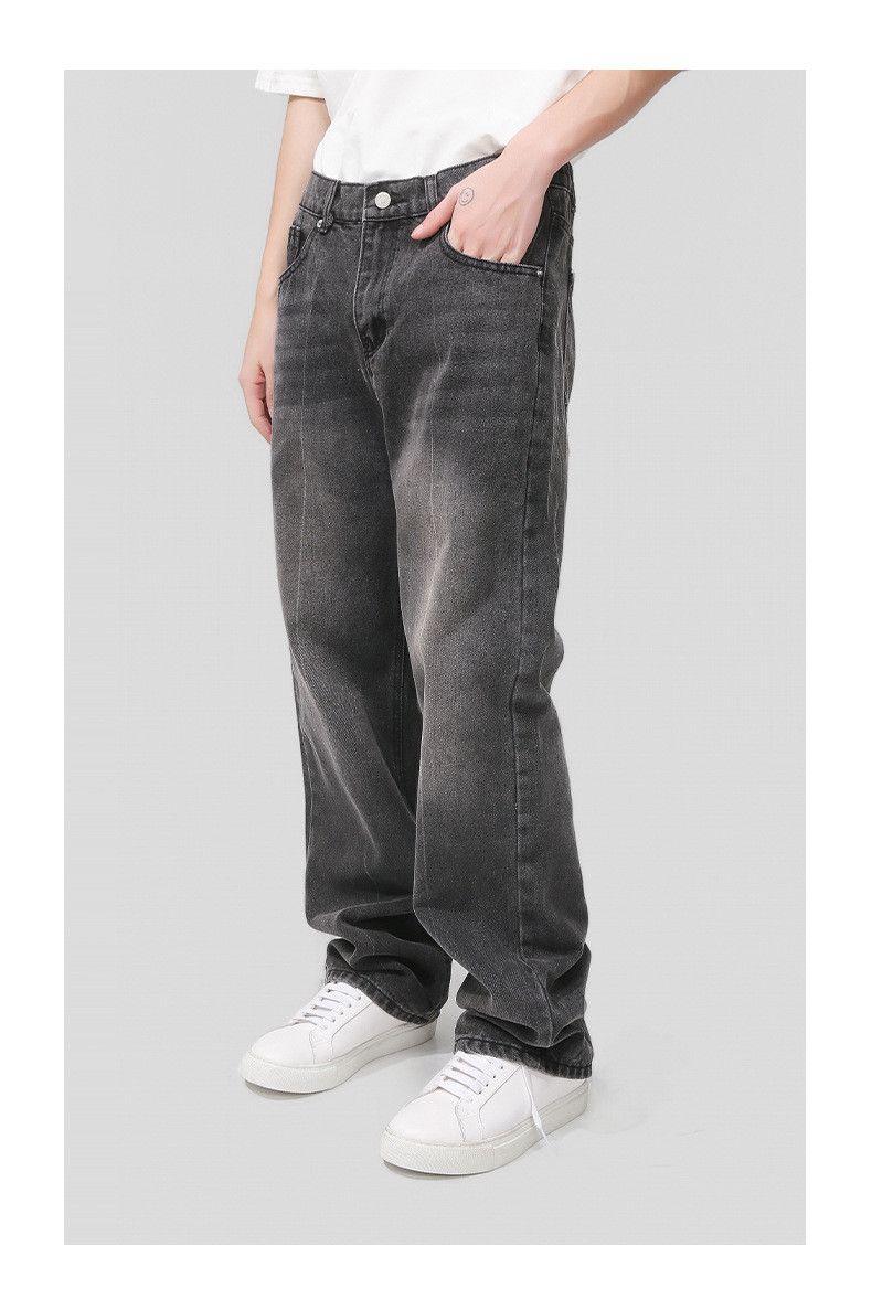 Japanese Brand × Jean Loose elastic waist straight leg simple washed jeans Size US 32 / EU 48 - 3 Thumbnail