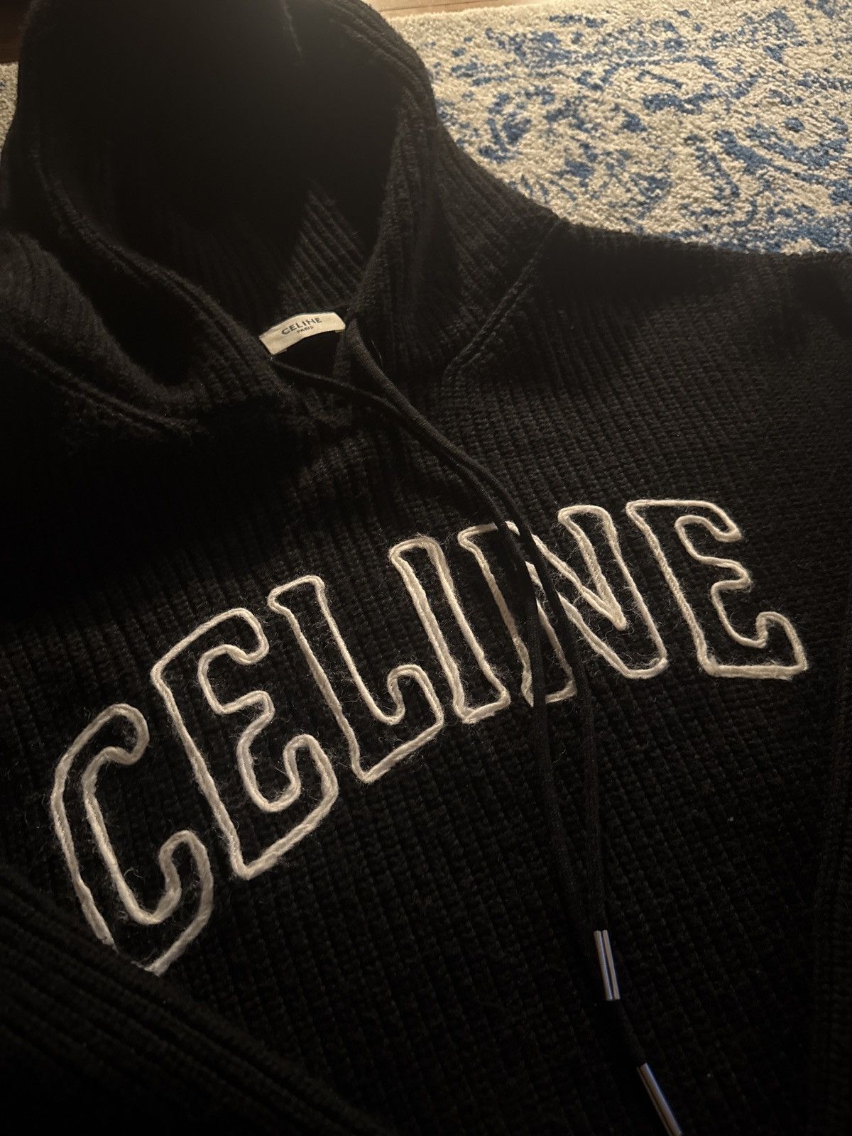 Celine Celine Wool Logo Hoodie Size US L / EU 52-54 / 3 - 2 Thumbnail