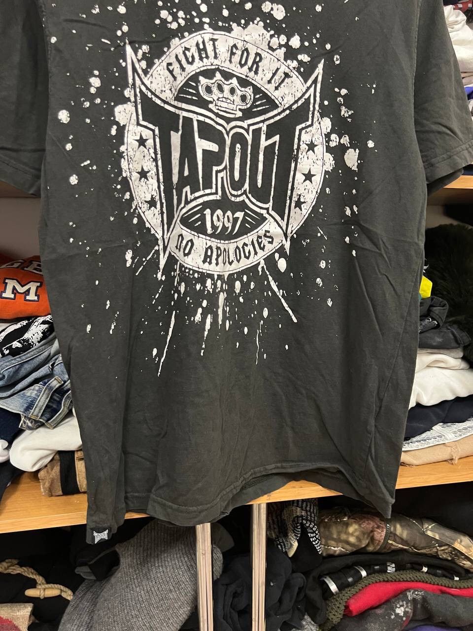 Affliction × Tapout Y2K Affliction All Over Print Graphic T Shirt Tee Size US L / EU 52-54 / 3 - 4 Thumbnail