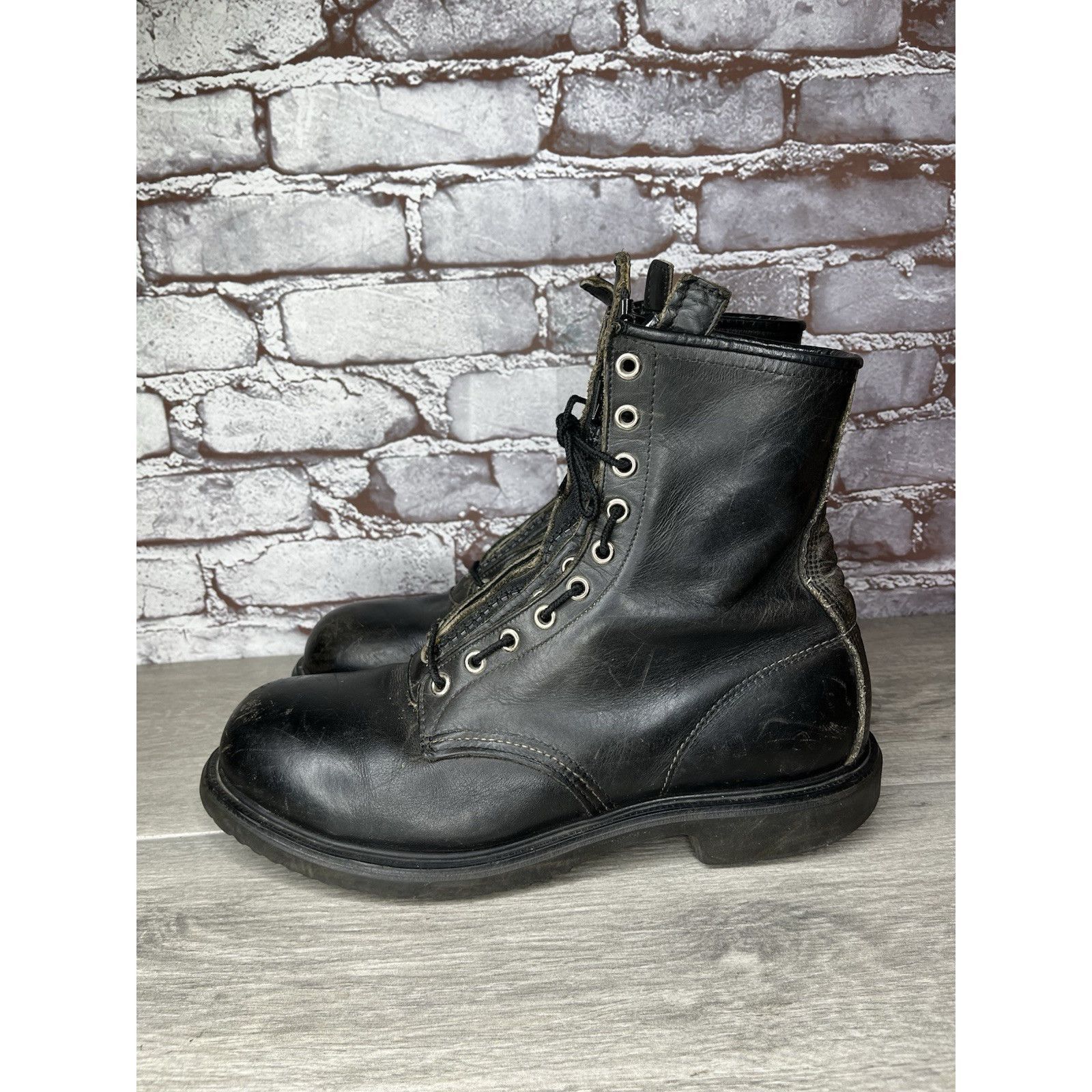Red Wing RED WING 4473 Vintage USA BLACK LEATHER ENGINEER MILITARY BO Size US 8 / EU 41 - 13 Thumbnail