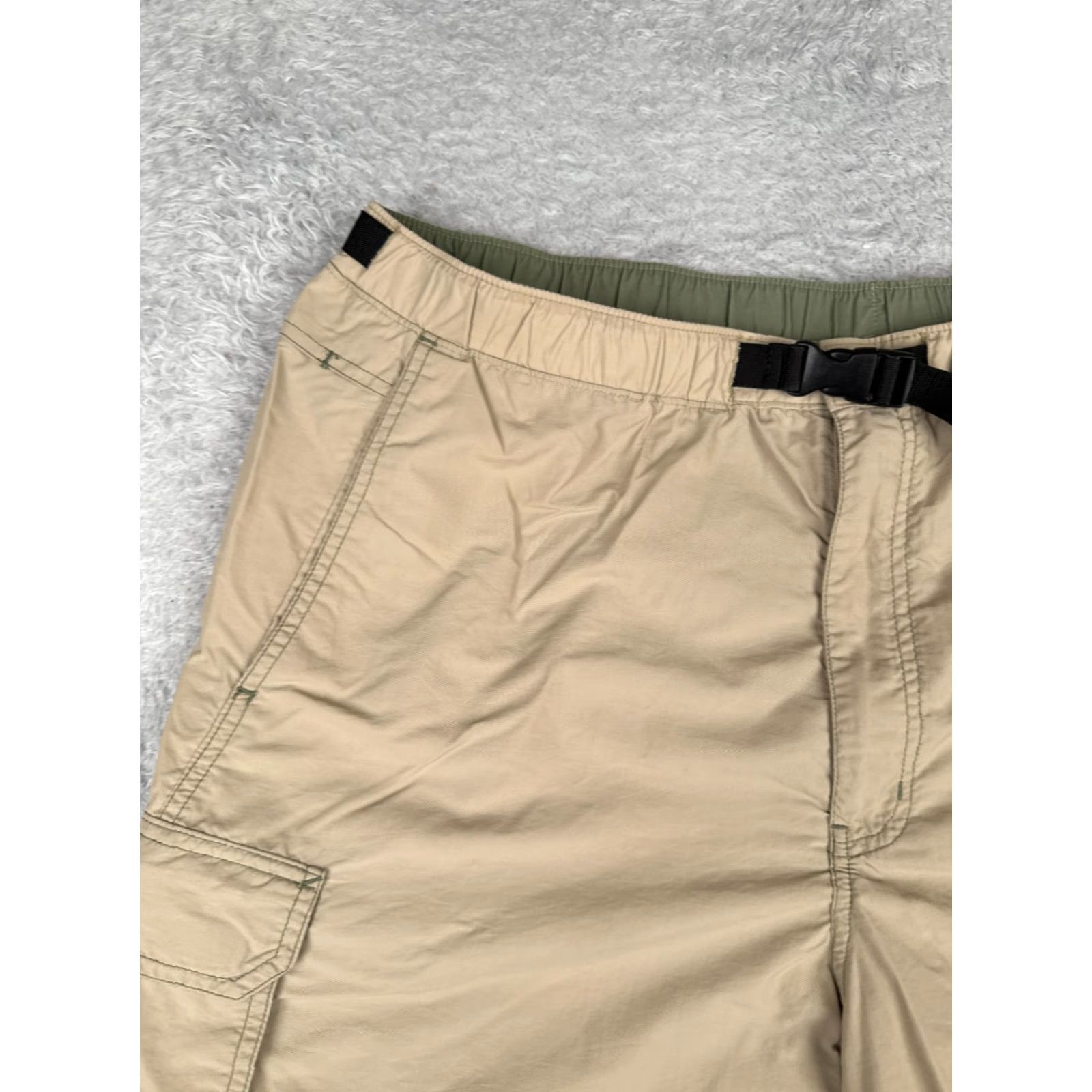 Vintage REI Shorts Men Cargo Nylon Beige 38x9 XL Sport Hiking Camp Fishing Belted Pockets Cargo Pocket Regular Men Size US 36 / EU 52 - 4 Thumbnail