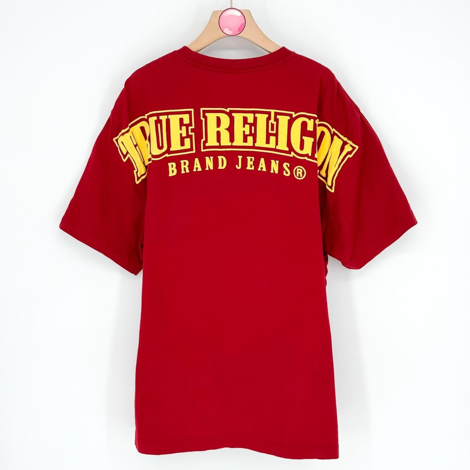 True Religion True Religion T-Shirt Red Puff Logo Graphic Street Mens 2XL Size US XXL / EU 58 / 5 - 2 Thumbnail