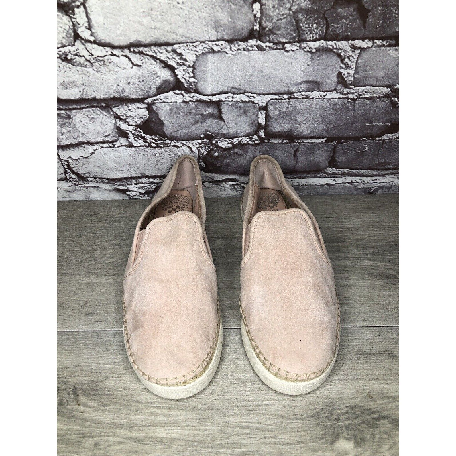 Vince Camuto VINCE CAMUTO Tambie Blush Pink Suede Leather Espadrille Loaf Size US 8 / IT 38 - 9 Thumbnail
