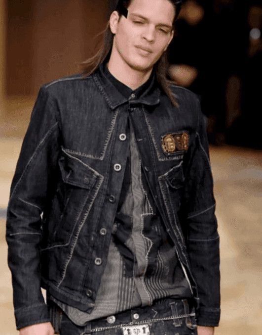 Marithe + Francois Girbaud AW2007 Marithé + François Girbaud Patch Blue Denim Jacket Size S / US 4 / IT 40 - 2 Thumbnail