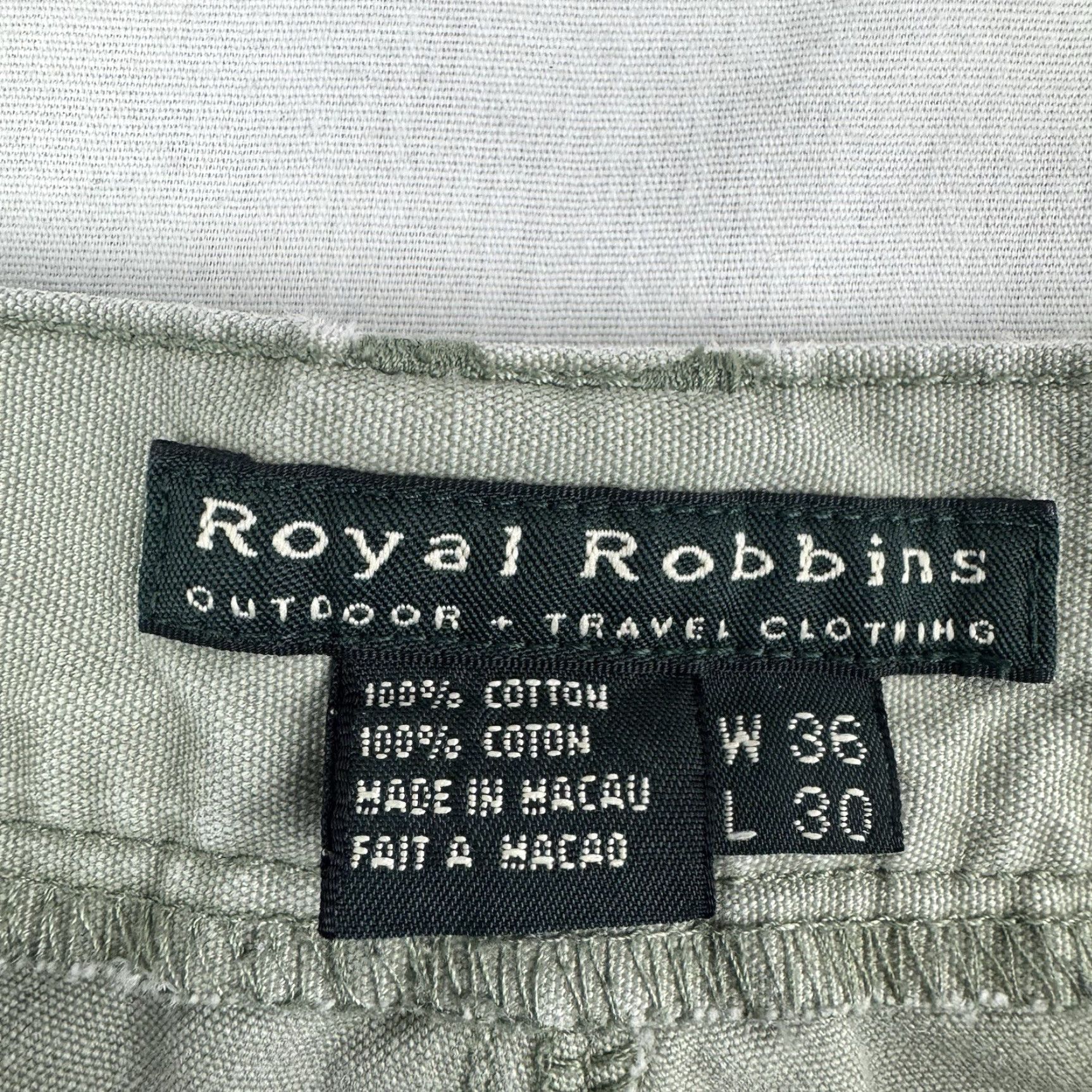 Royal Robbins VINTAGE Royal Robbins Cargo Pants Men 36 Regular Beige Cotton 90s Outdoor Safari Travel Cargo Men Size US 36 / EU 52 - 7 Thumbnail