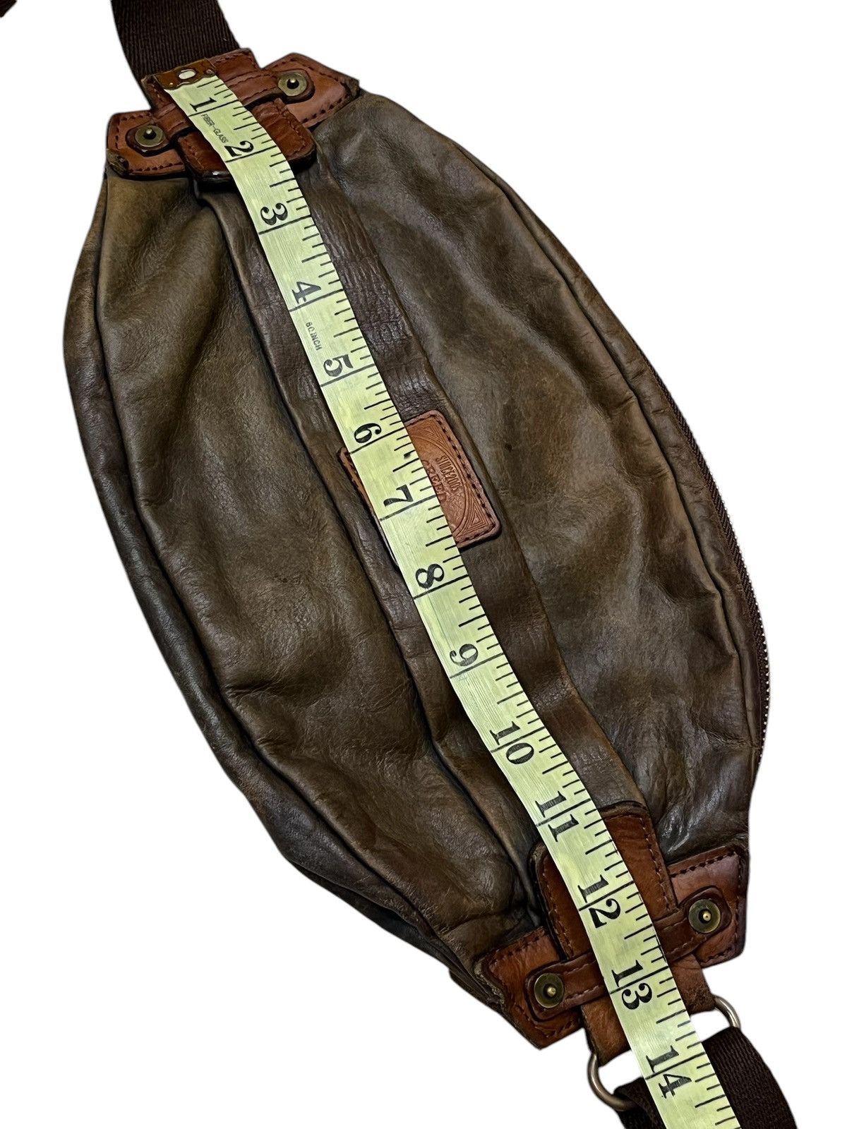 Genuine Leather VINTAGE CREED JAPAN PATINA LEATHER CHEST BAG Size ONE SIZE - 11 Thumbnail