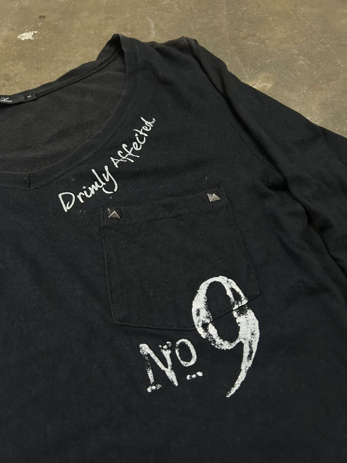 Le Grande Bleu (L.G.B.) Vintage Rush Hour Japan No 9 Pocket Tee Studded Long Sleeve Size US S / EU 44-46 / 1 - 4 Thumbnail