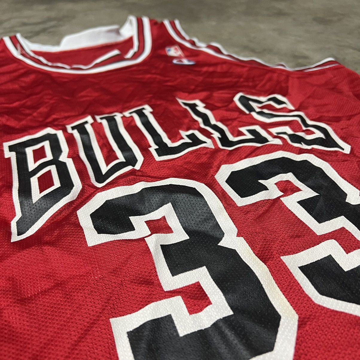 NBA × Vintage Vtg 90’s NBA Chicago Bulls S. Pippen #33 Champion Jersey Size US XL / EU 56 / 4 - 6 Thumbnail