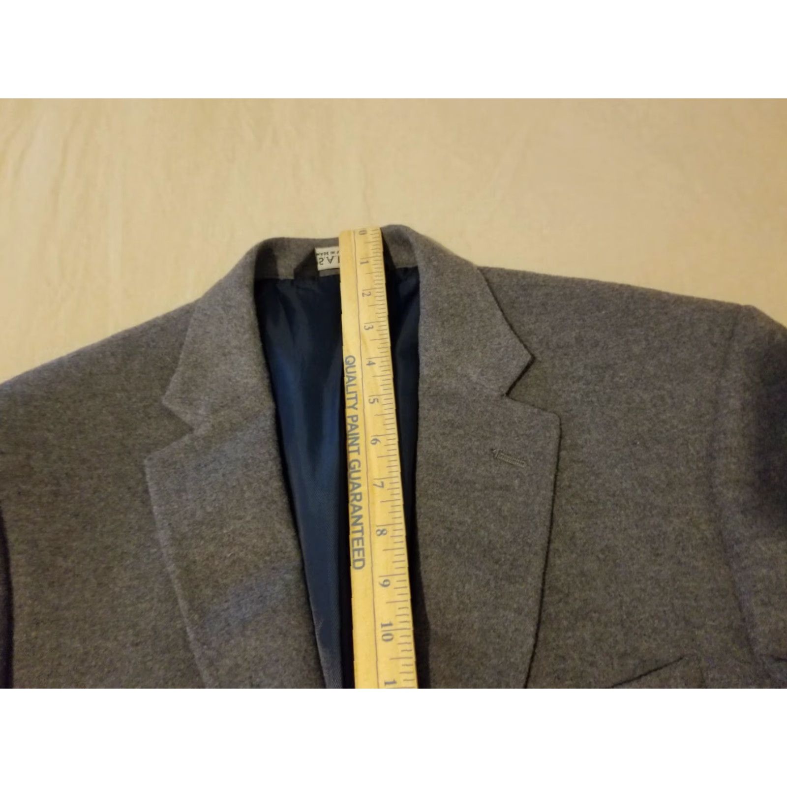 Jos. A. Bank Jos. A. Bank Wool Silk Sports Jacket Blazer 40L Gray Mens 3-in-1 Regular Wool Blazer Sports Gray Size 40R - 4 Thumbnail