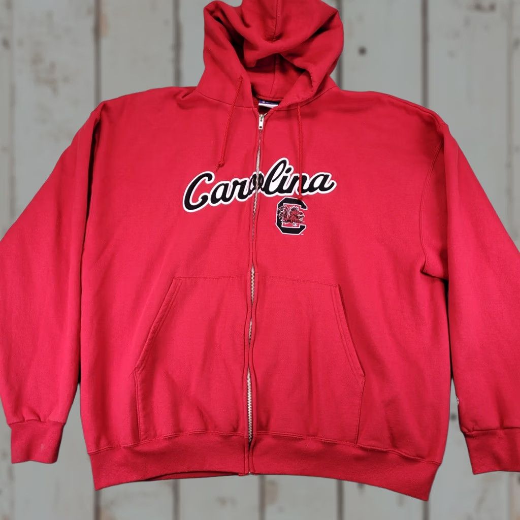Champion Champion South Carolina Gamecocks Zip Up Hoodie Mens 3XL Red Logo Y2K Size US XXL / EU 58 / 5 - 1 Thumbnail